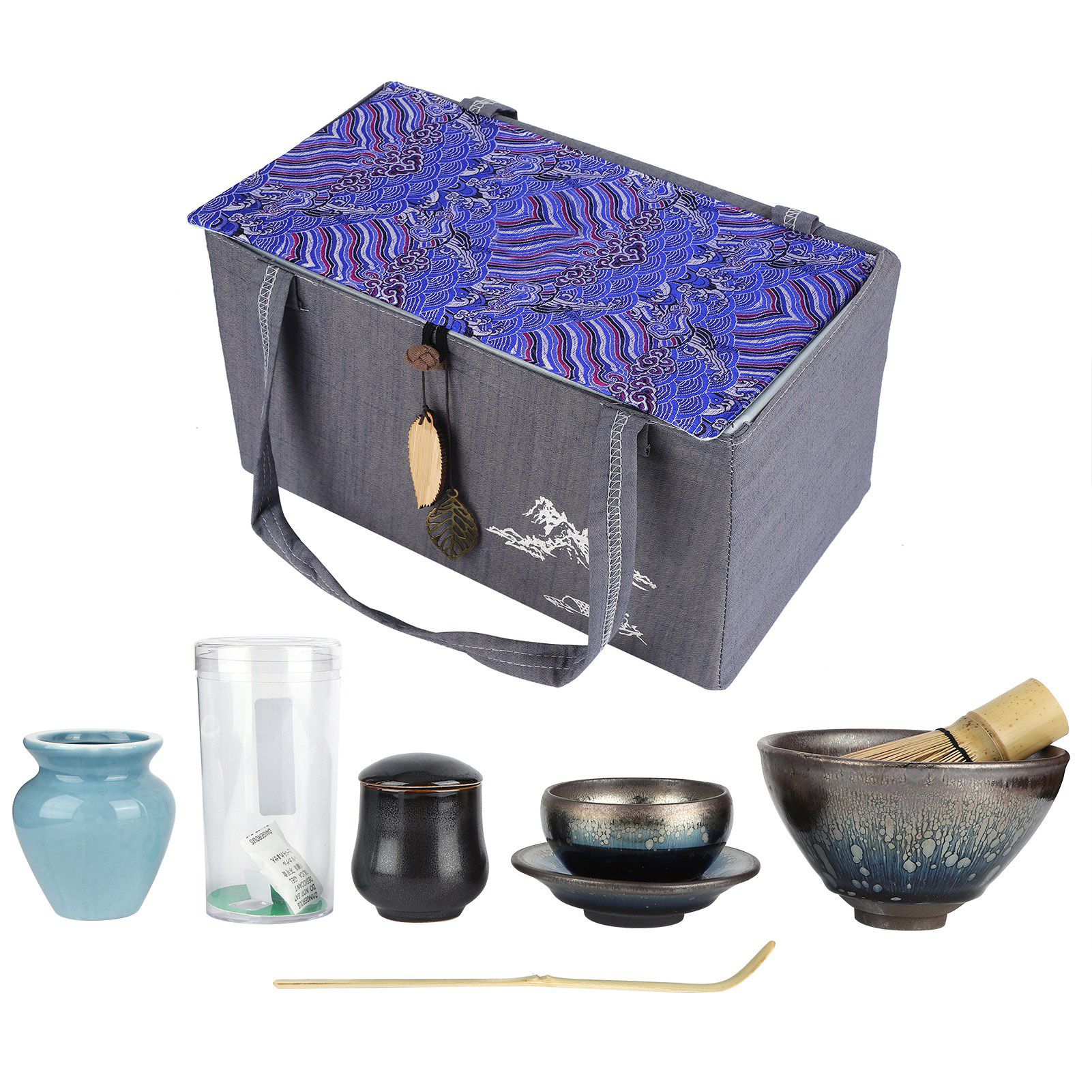 Japanese Style Ceramic Tea Set Tea Whisk Holder Kit Service Tool Tea Ceremony view 5
