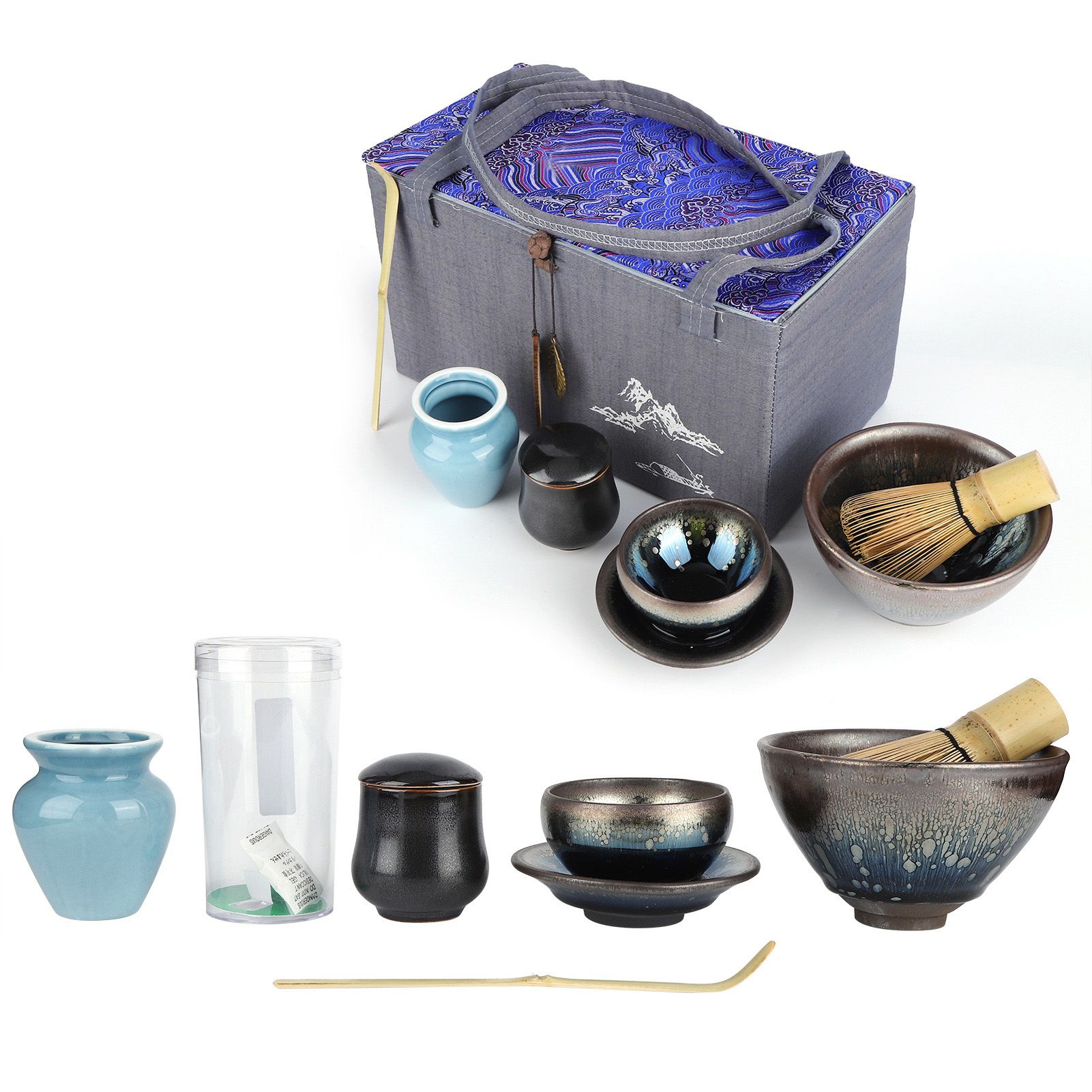 Japanese Style Ceramic Tea Set Tea Whisk Holder Kit Service Tool Tea Ceremony view 6