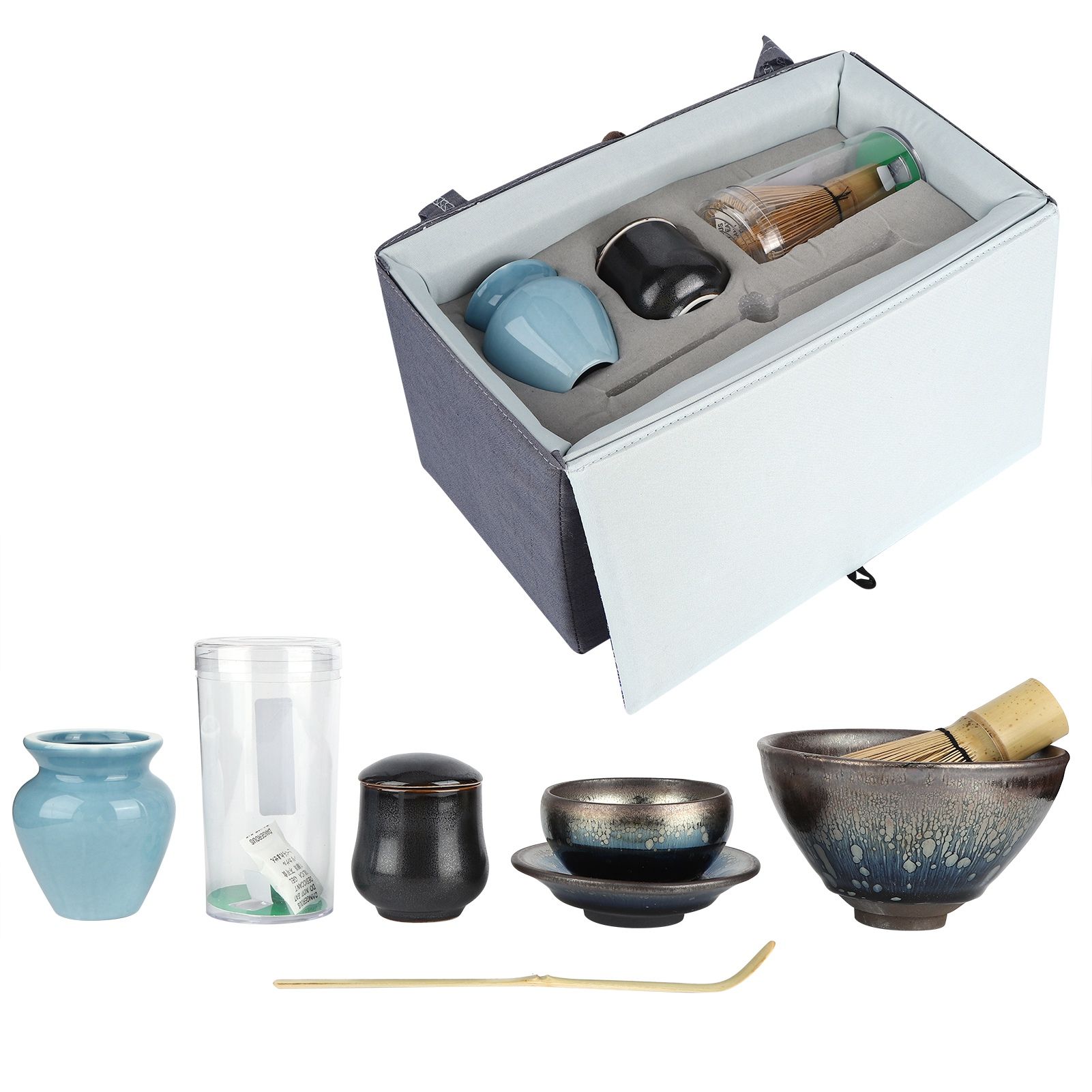 Japanese Style Ceramic Tea Set Tea Whisk Holder Kit Service Tool Tea Ceremony view 7