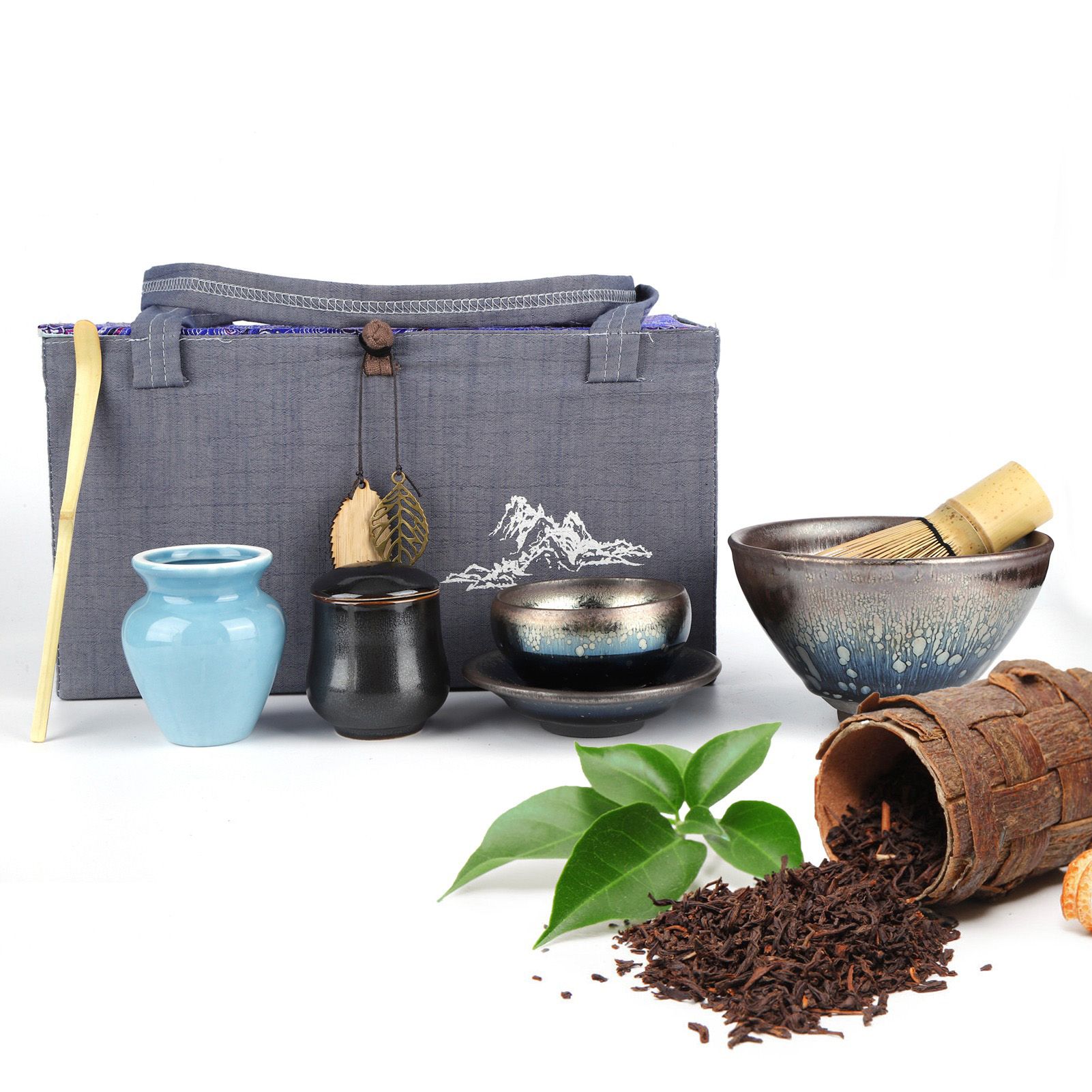 Japanese Style Ceramic Tea Set Tea Whisk Holder Kit Service Tool Tea Ceremony view 9