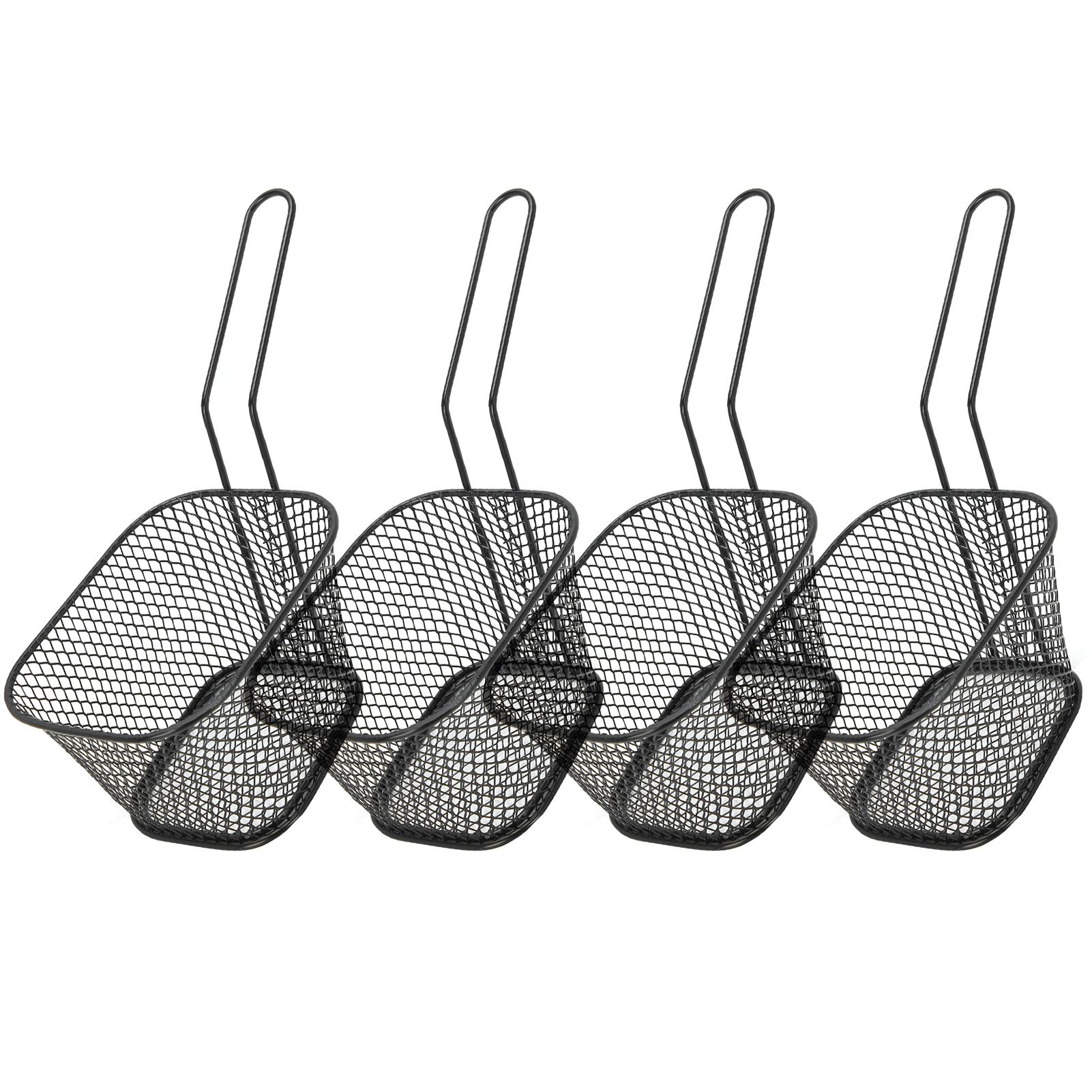 4Pcs Stainless Steel Frying Net Basket Cooking Strainer for French Fries Food view 2