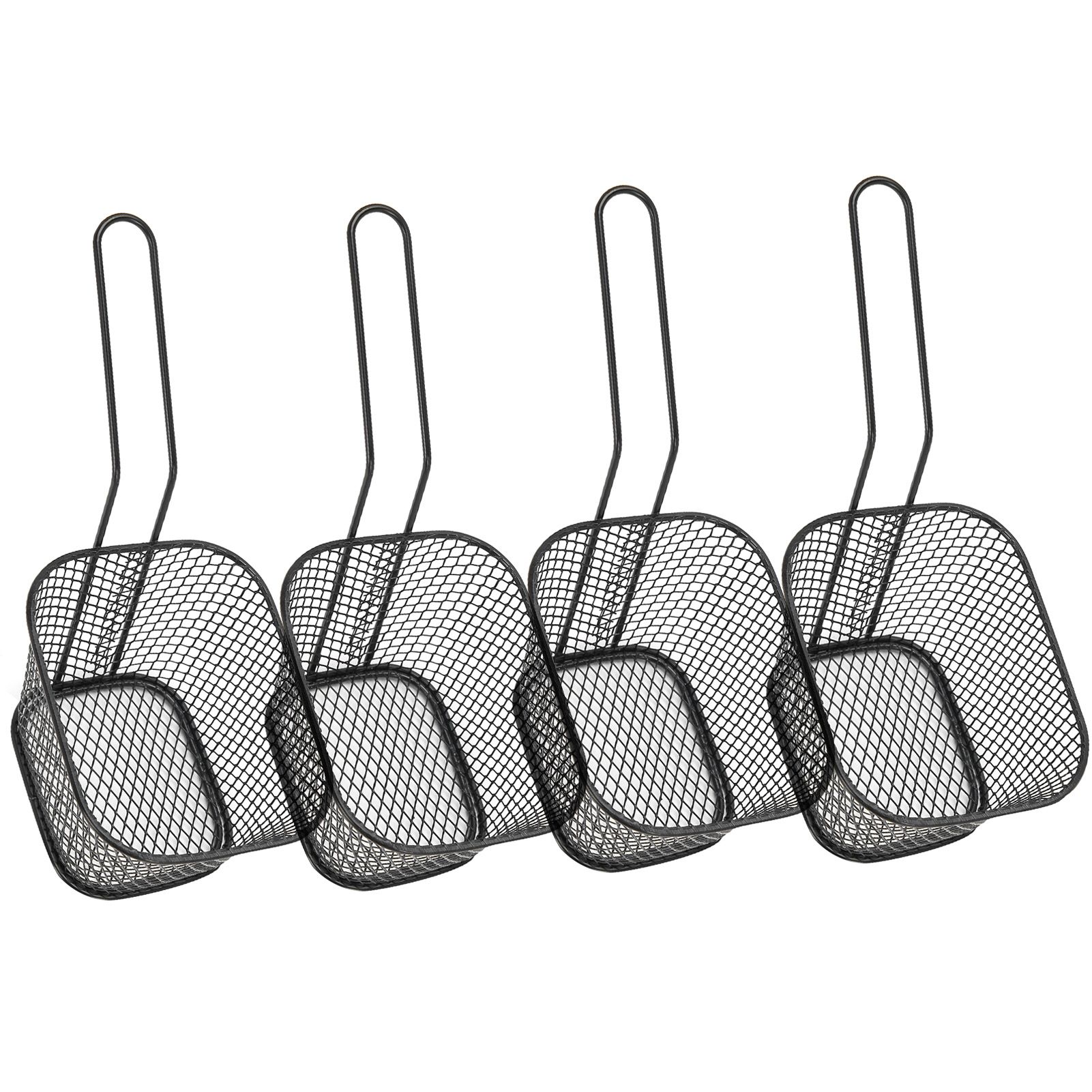 4Pcs Stainless Steel Frying Net Basket Cooking Strainer for French Fries Food view 5