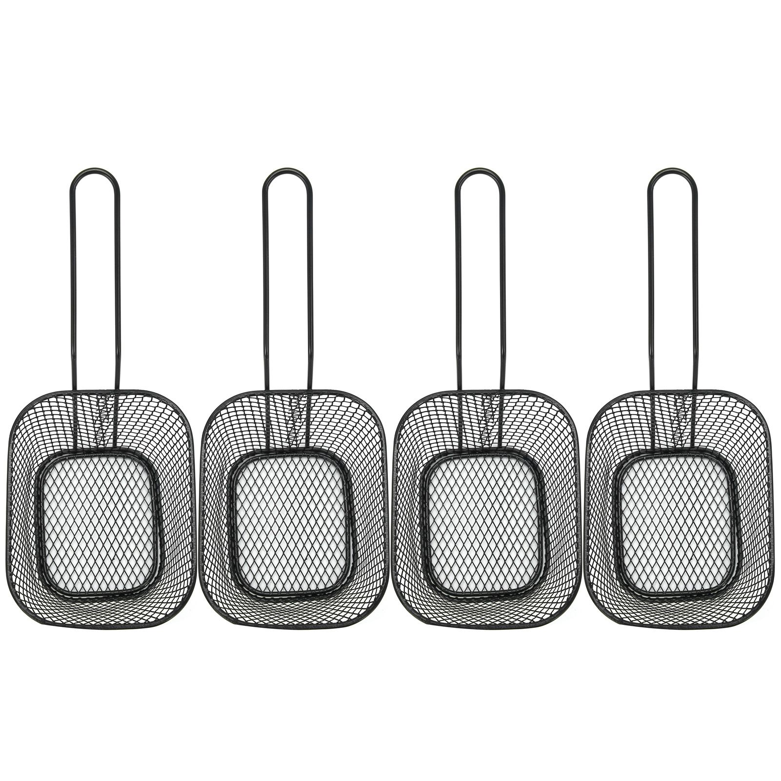 4Pcs Stainless Steel Frying Net Basket Cooking Strainer for French Fries Food view 6