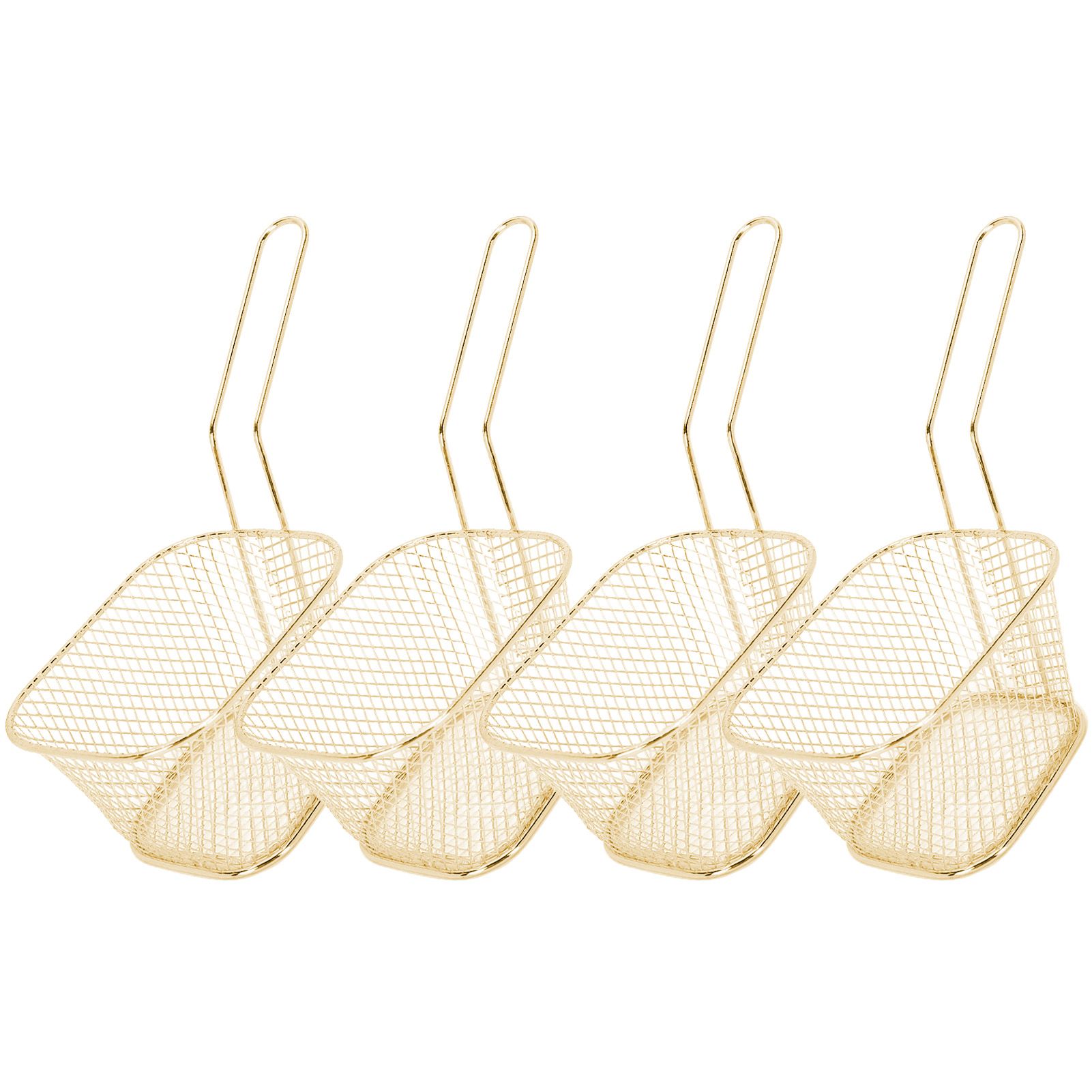 4Pcs Stainless Steel Frying Net Basket Cooking Strainer for French Fries Food view 2