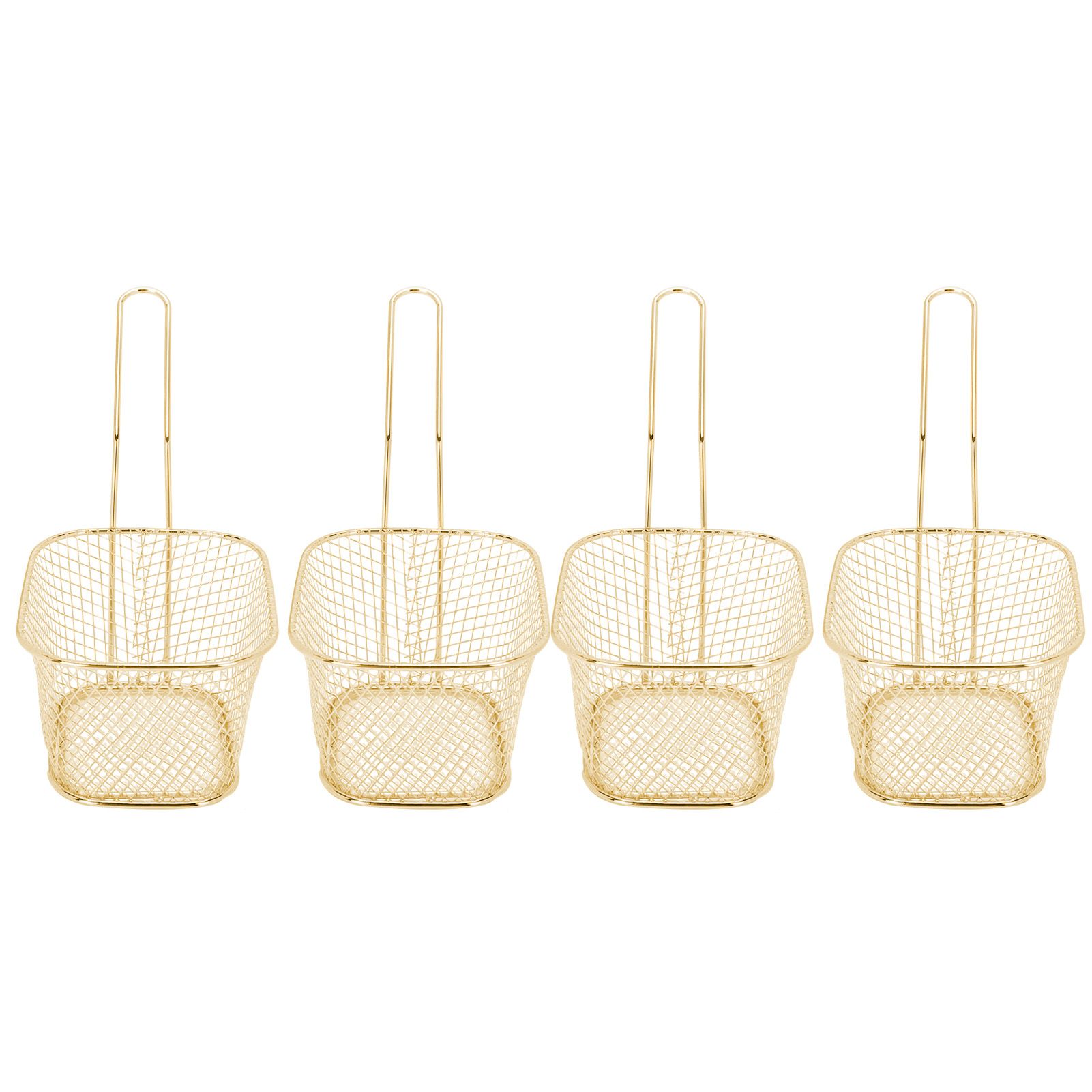 4Pcs Stainless Steel Frying Net Basket Cooking Strainer for French Fries Food view 4