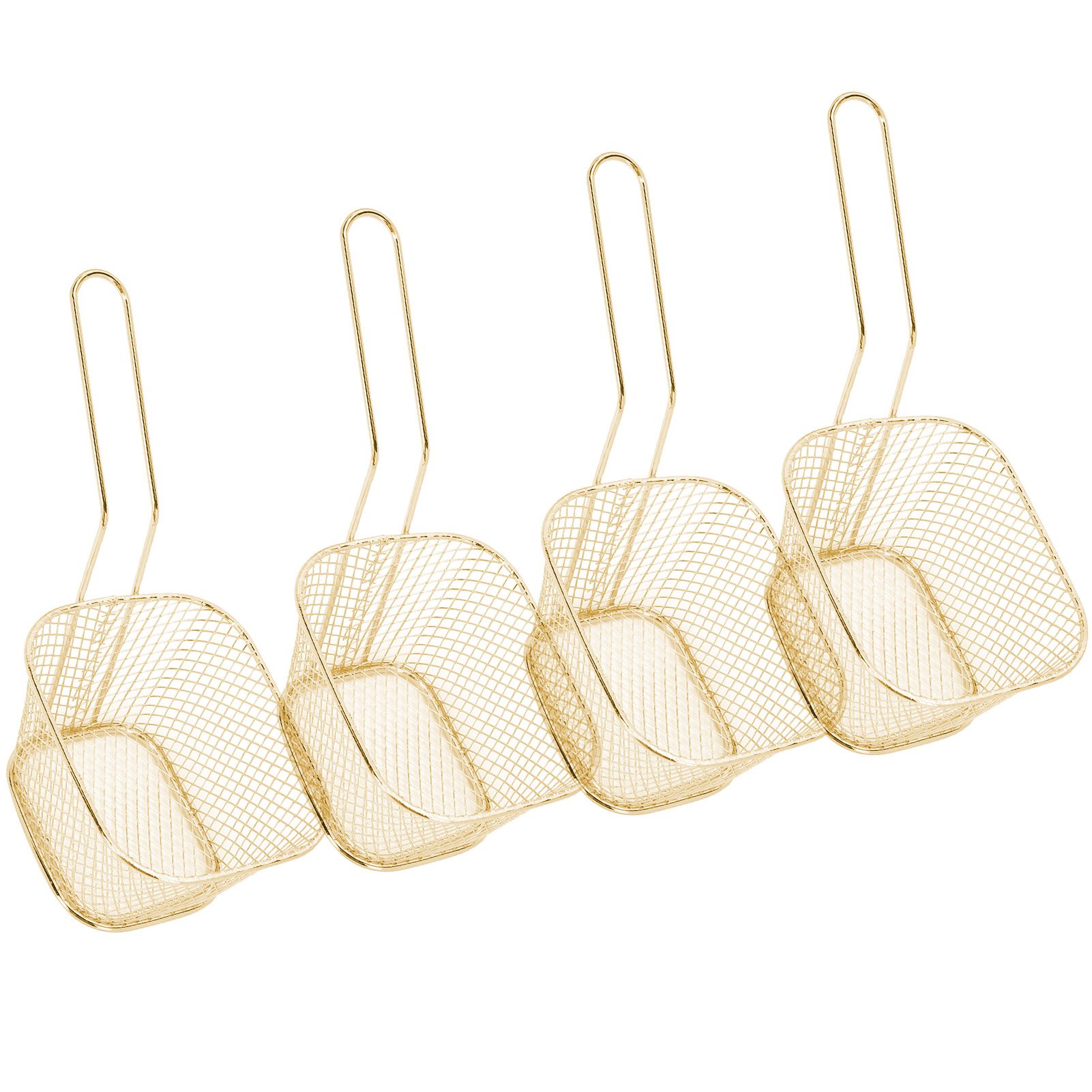 4Pcs Stainless Steel Frying Net Basket Cooking Strainer for French Fries Food view 6