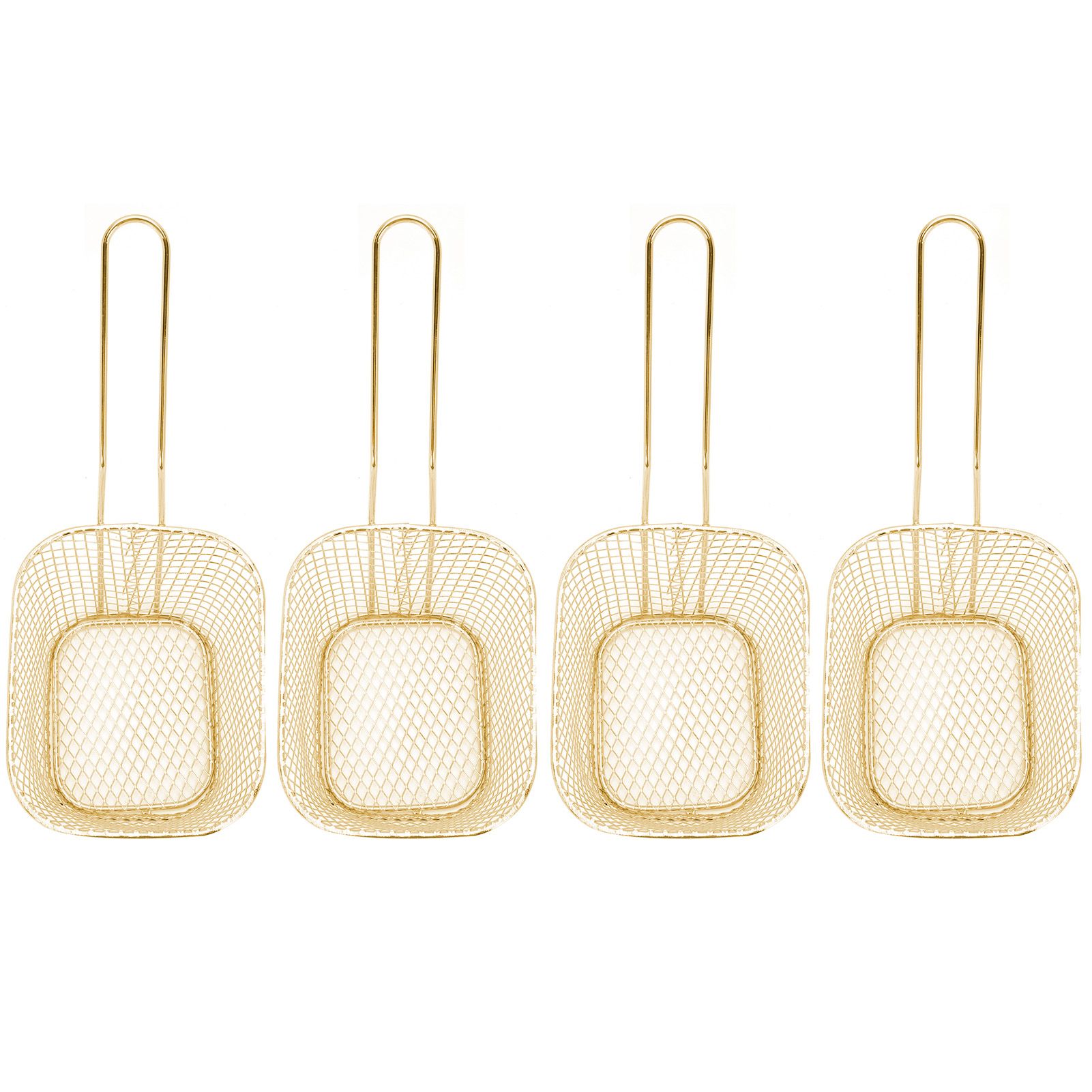 4Pcs Stainless Steel Frying Net Basket Cooking Strainer for French Fries Food view 7