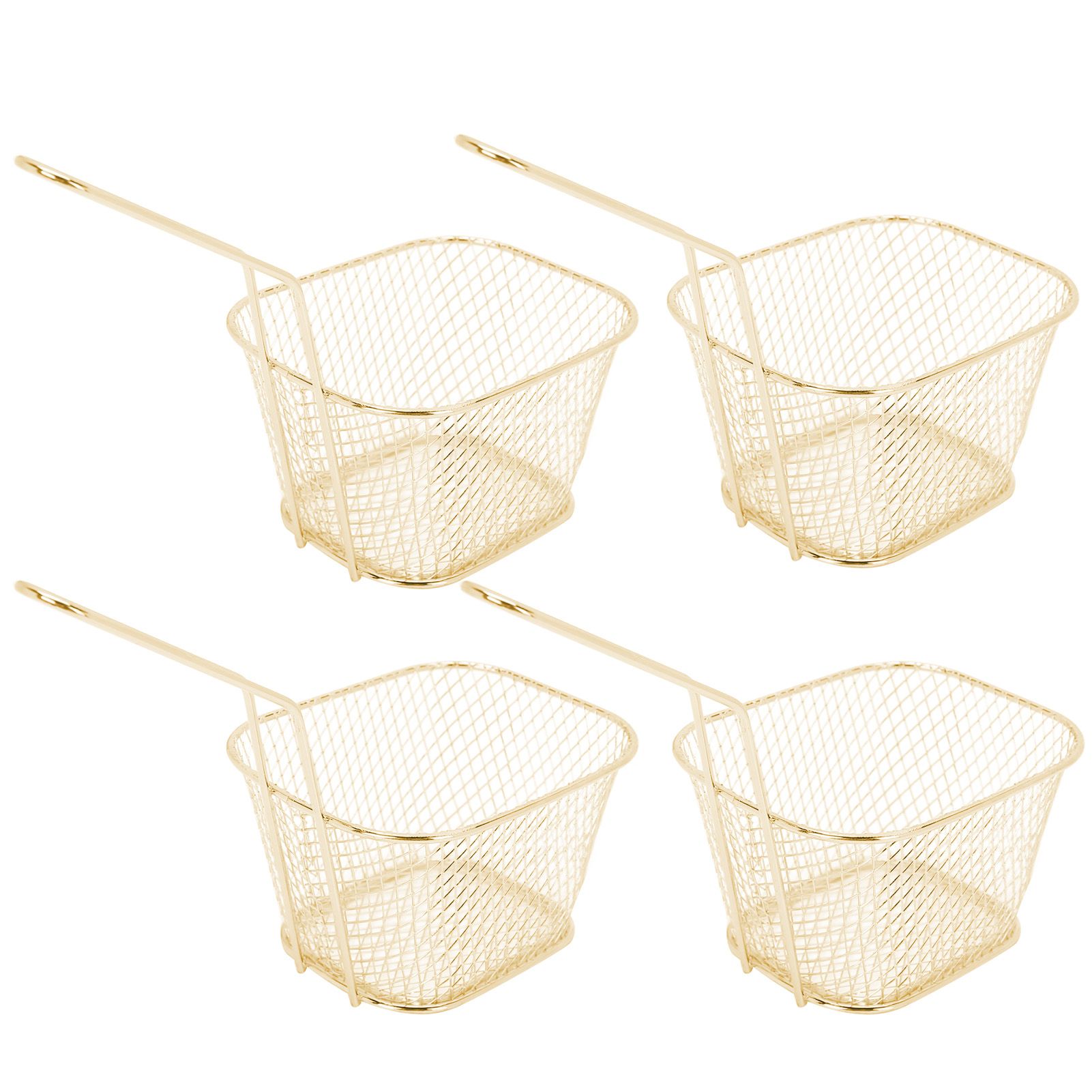 4Pcs Stainless Steel Frying Net Basket Cooking Strainer for French Fries Food view 8