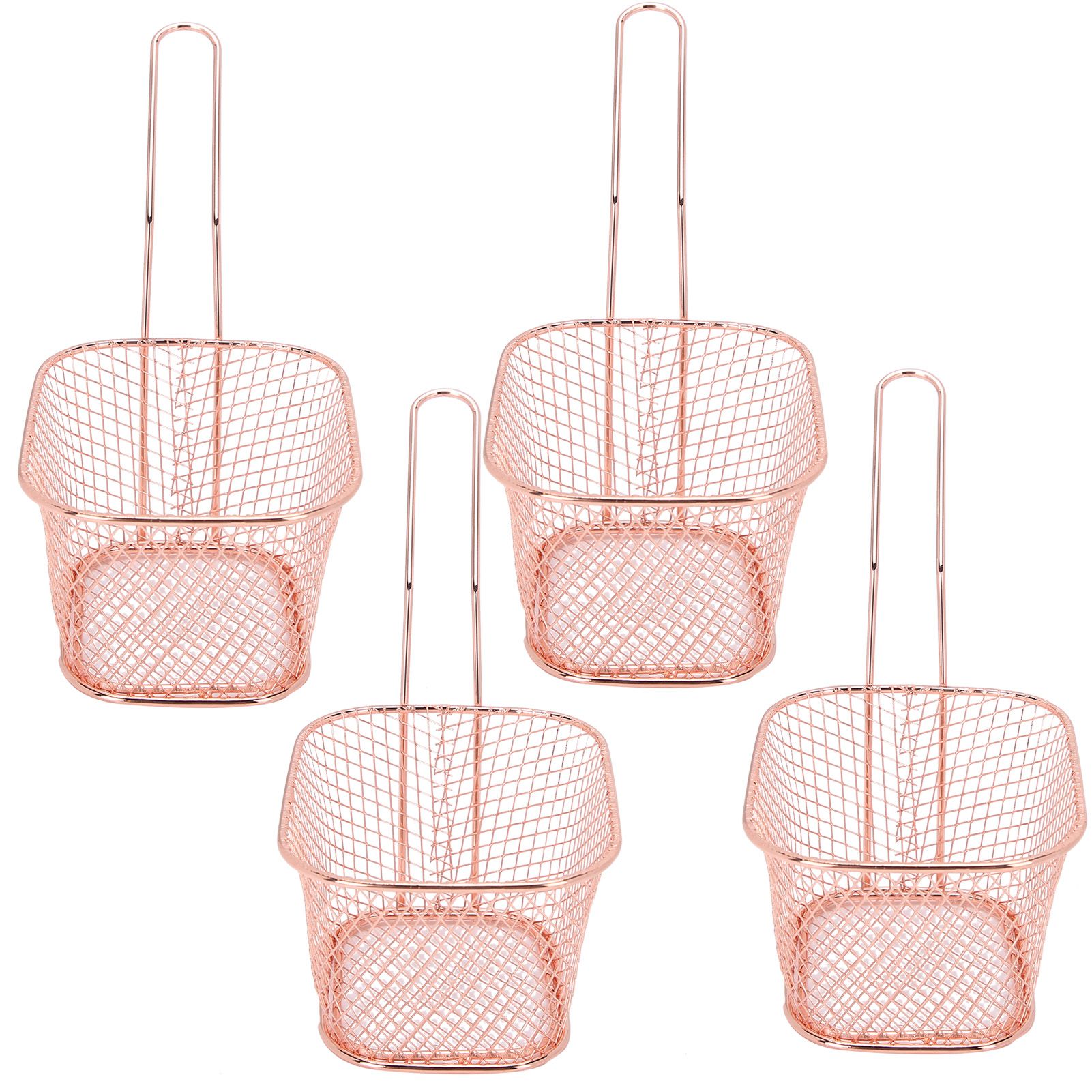 4Pcs Stainless Steel Frying Net Basket Cooking Strainer for French Fries Food