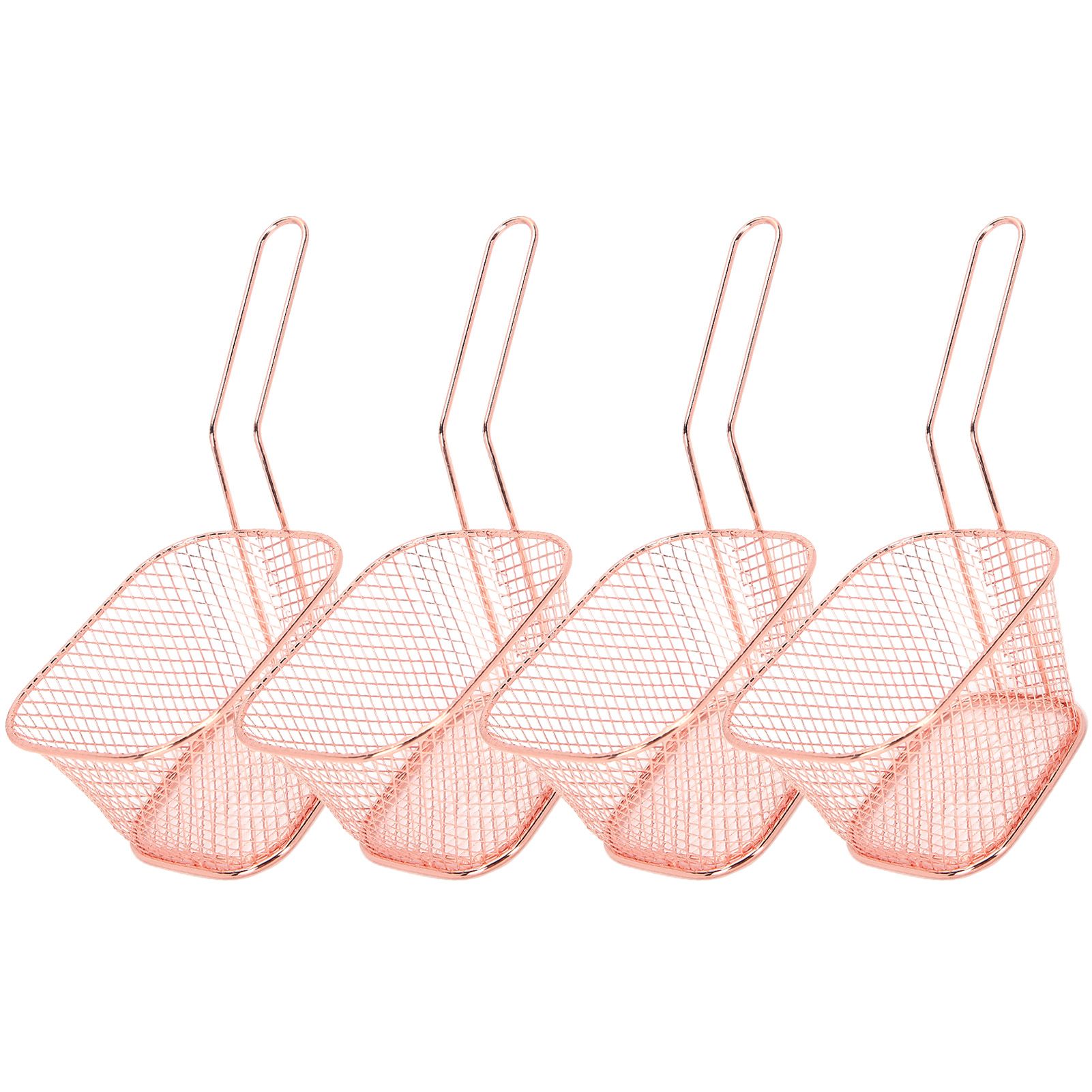 4Pcs Stainless Steel Frying Net Basket Cooking Strainer for French Fries Food view 2
