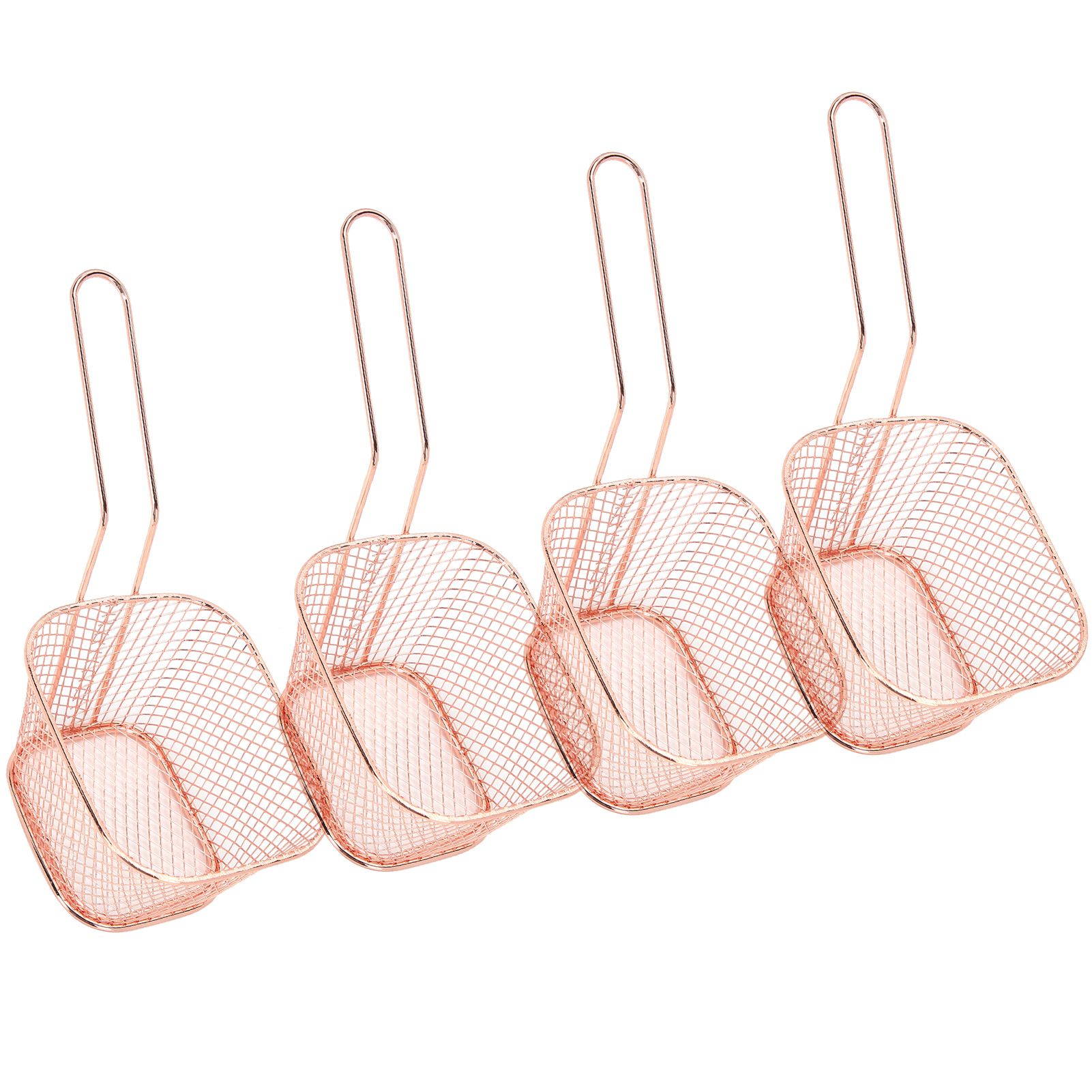 4Pcs Stainless Steel Frying Net Basket Cooking Strainer for French Fries Food view 4
