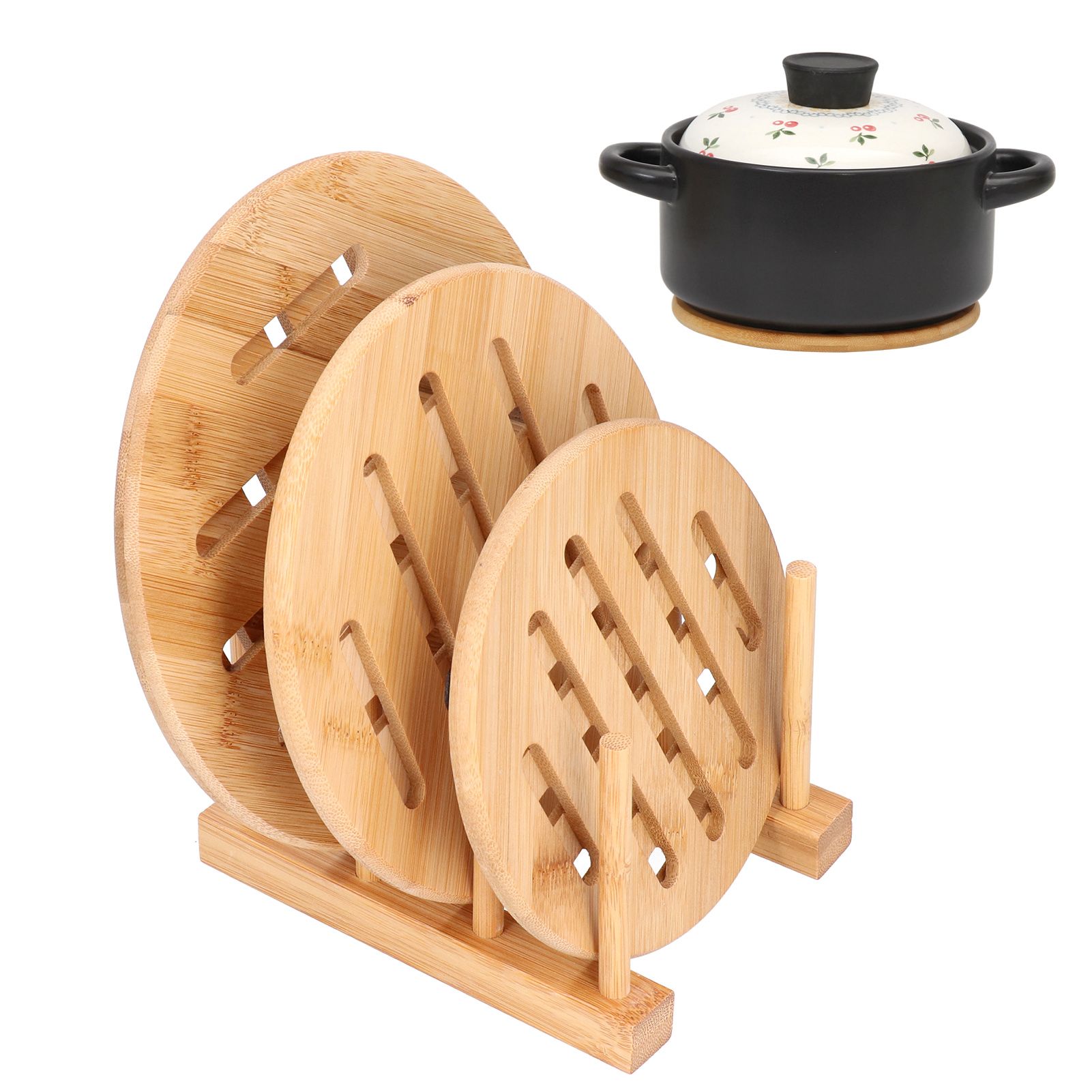 Table Mat Dining Hot Pad Cup Dish Plate Rack Holder Heat Resistant Placemat view 9
