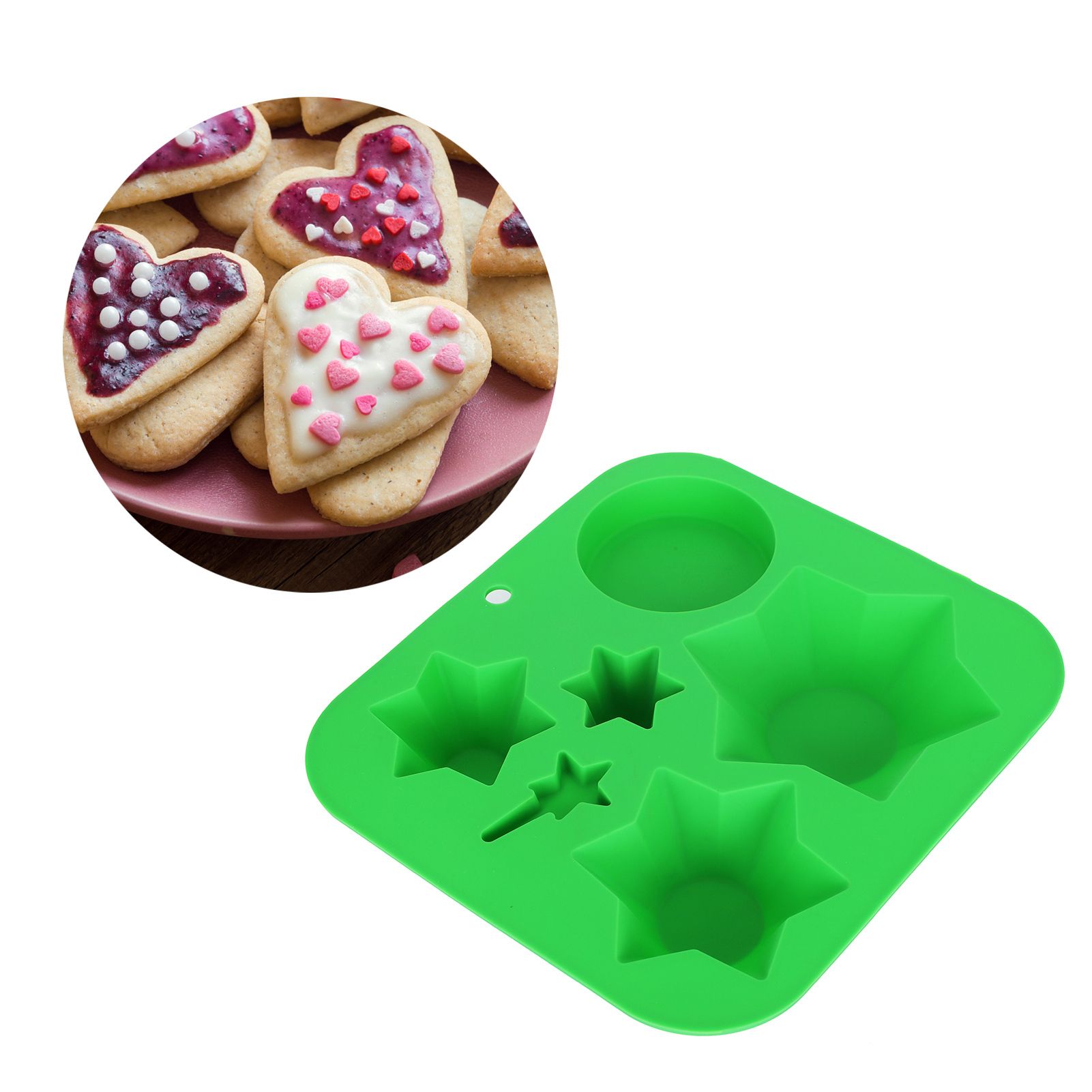 Silicone Cookies Mold Christmas Tree Cake Biscuits Baking Decor Bakeware view 9