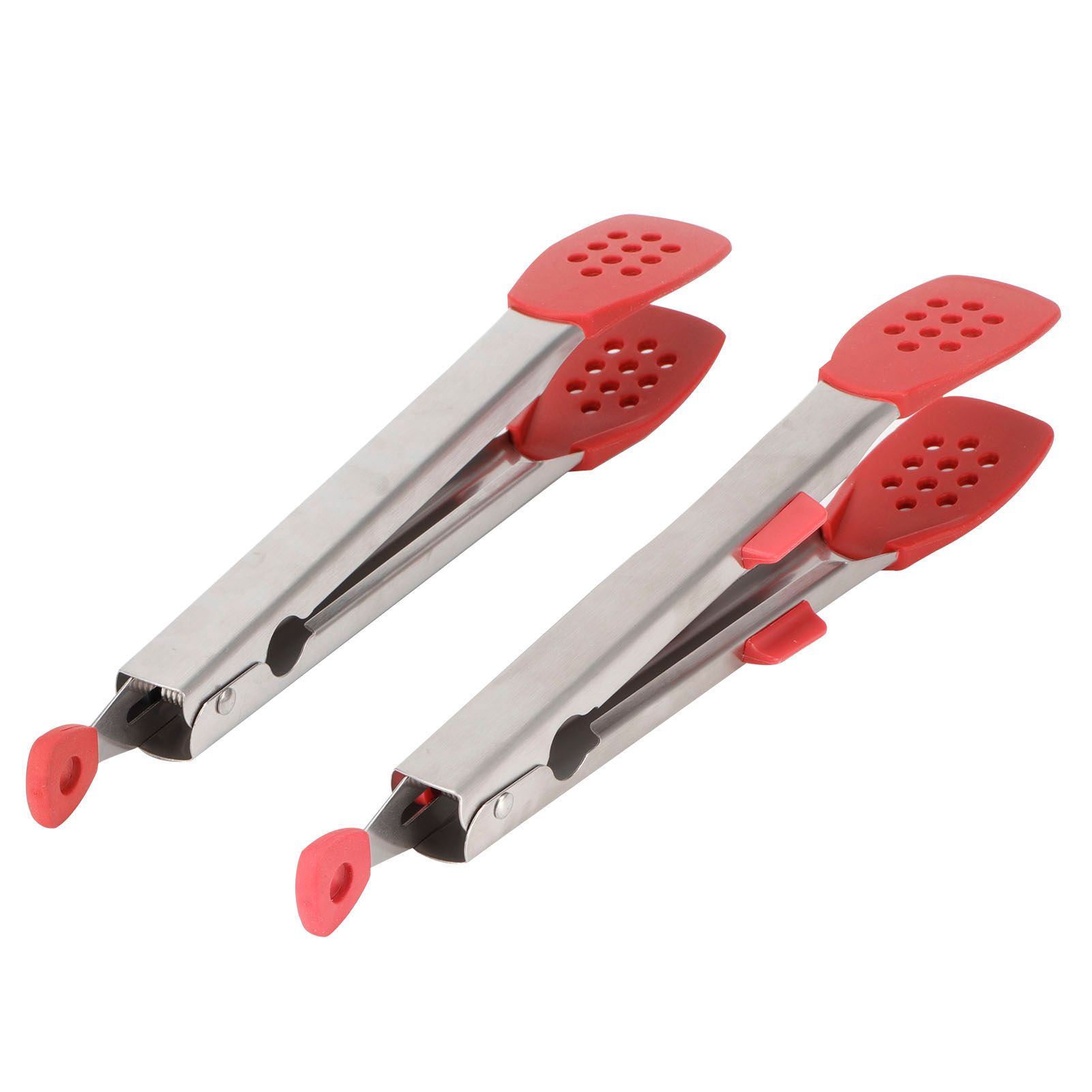 2pcs Food Tong Stainless Steel Steak Clip Silicone Salad Barbecue Stencils view 3