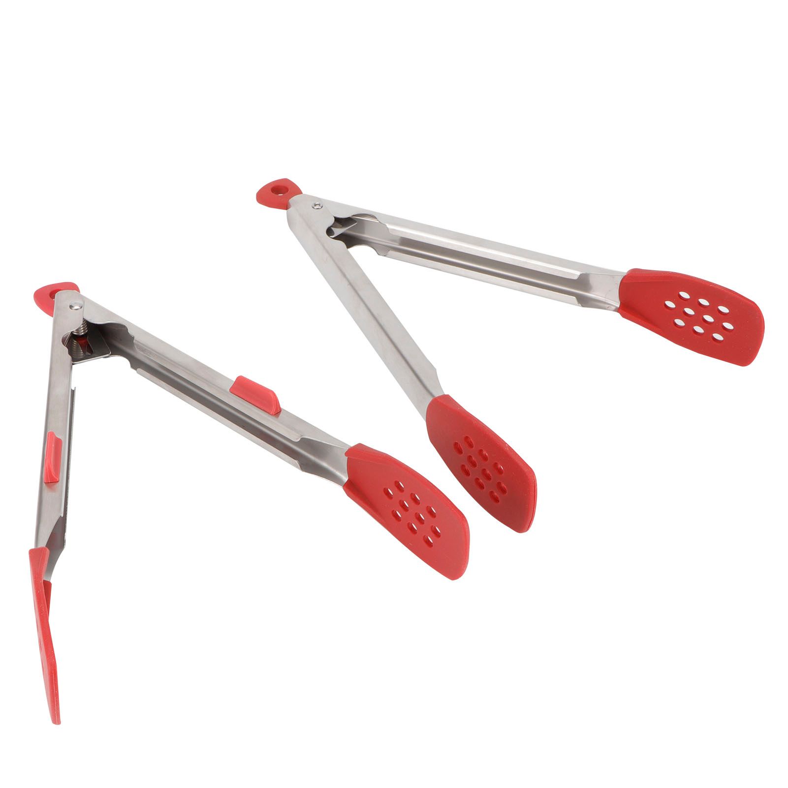2pcs Food Tong Stainless Steel Steak Clip Silicone Salad Barbecue Stencils view 7