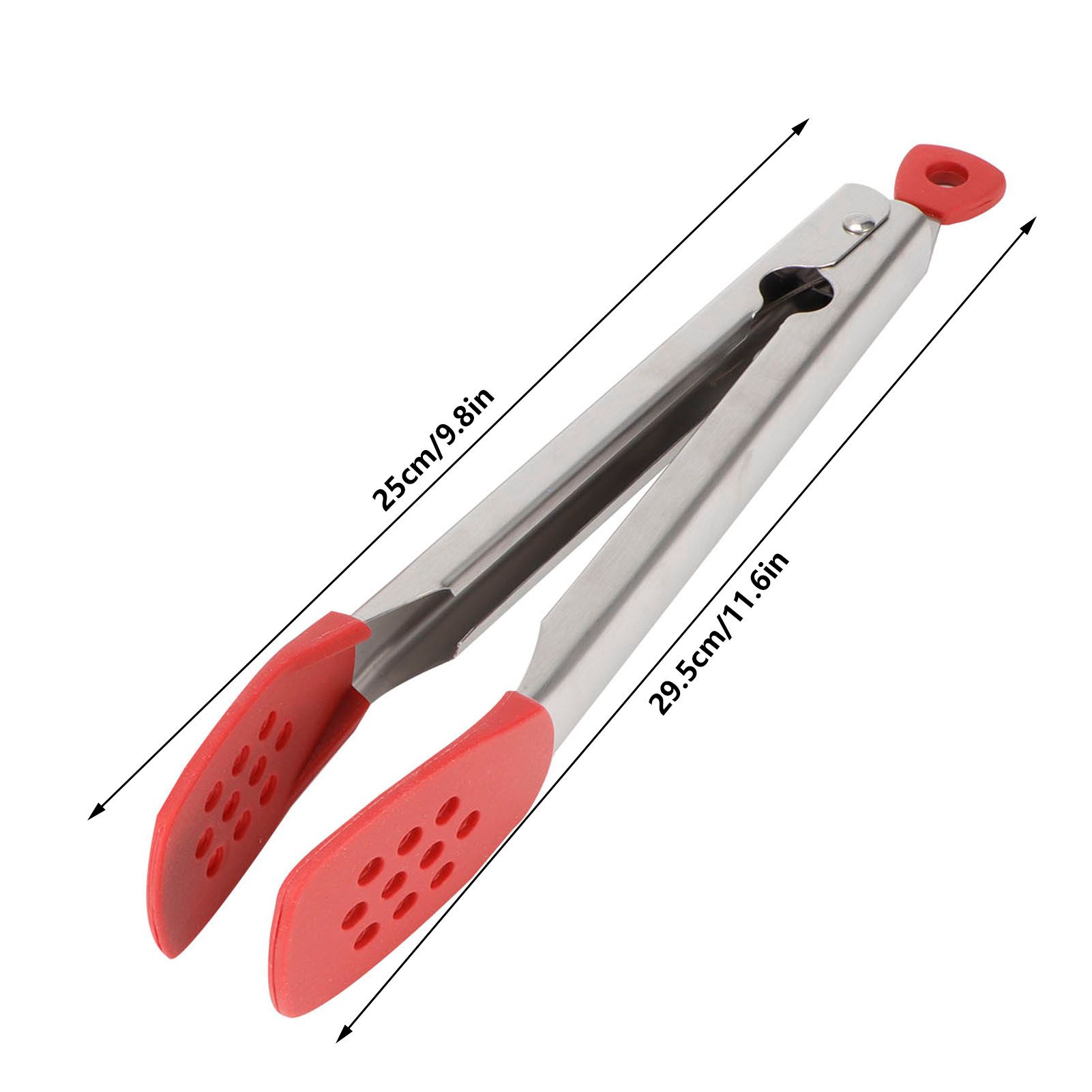 2pcs Food Tong Stainless Steel Steak Clip Silicone Salad Barbecue Stencils view 11