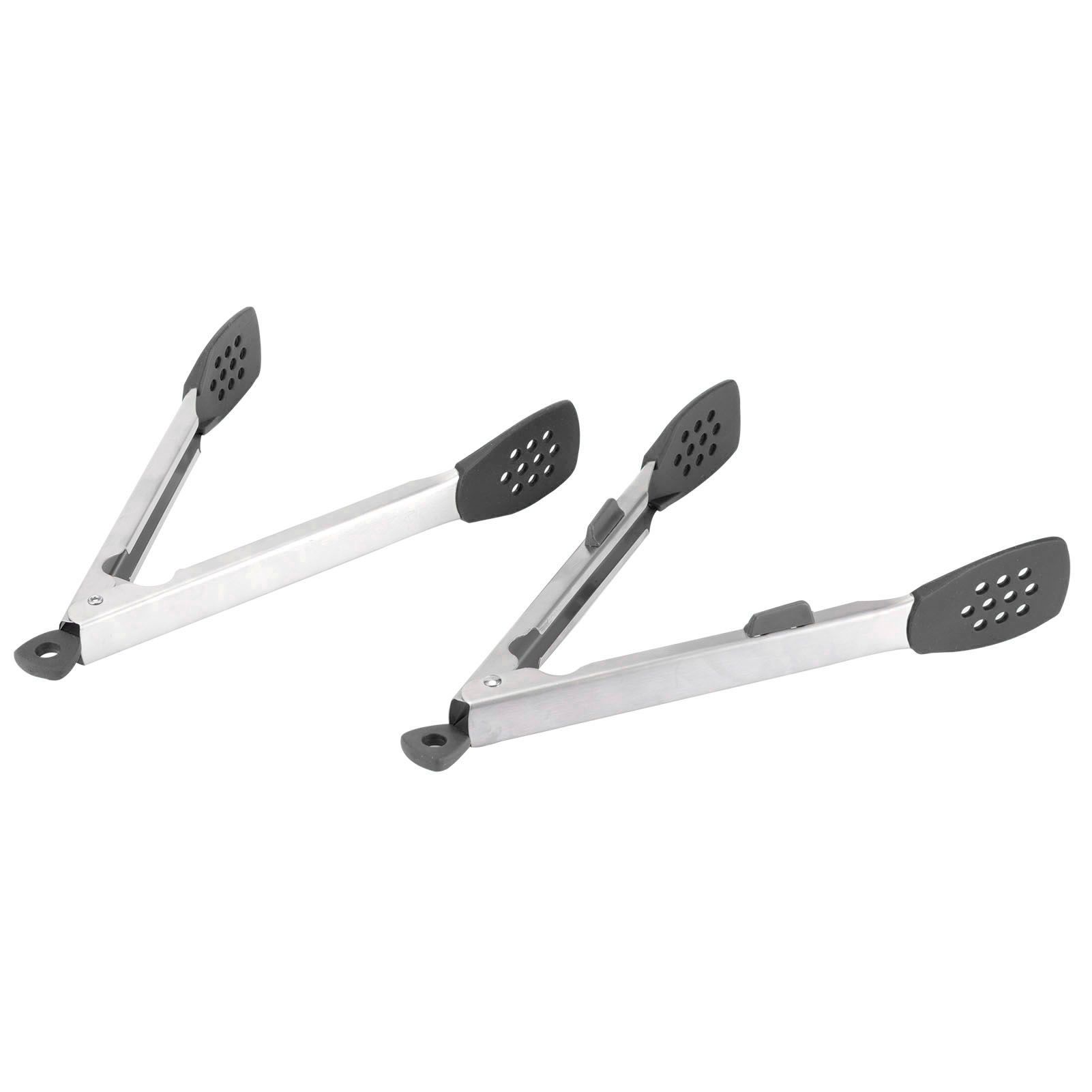 2pcs Food Tong Stainless Steel Steak Clip Silicone Salad Barbecue Stencils view 6