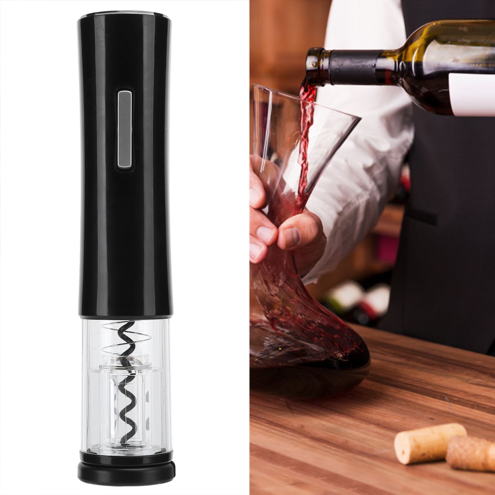 Translucent Automatic Bottle Opener Electric Red Wine Openers with Foil Cutter view 9