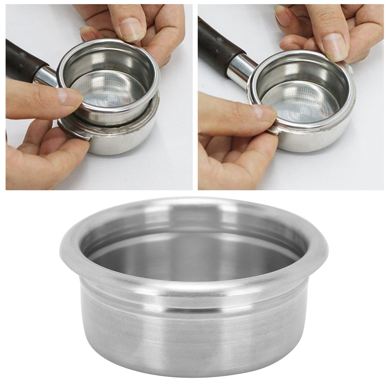 58MM Double Cup Single Wall NonPressurized Porous Filter Basket Coffee Filter view 9