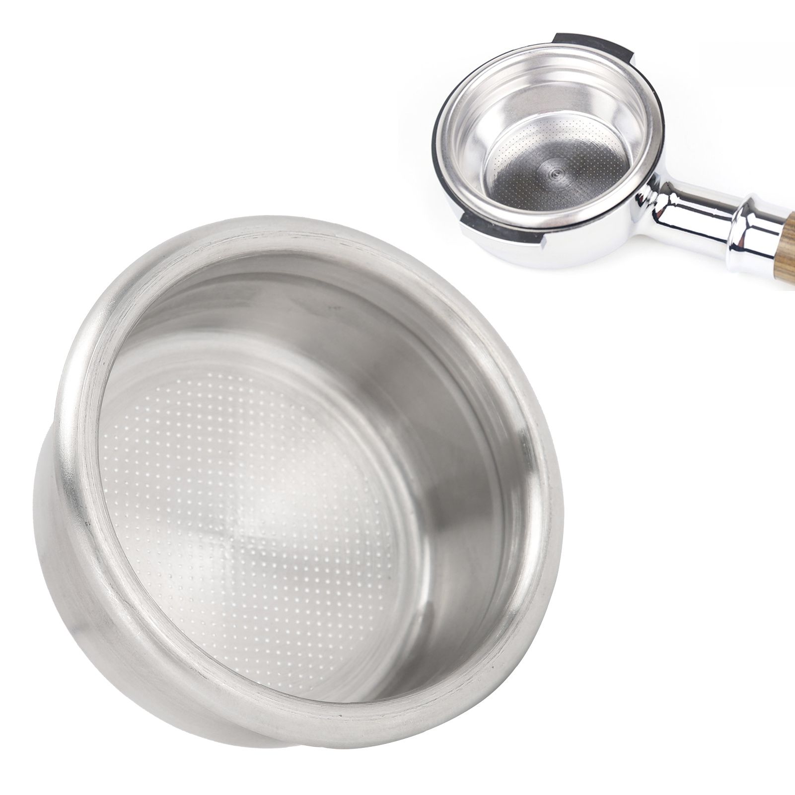 58MM Double Cup Single Wall NonPressurized Porous Filter Basket Coffee Filter view 10