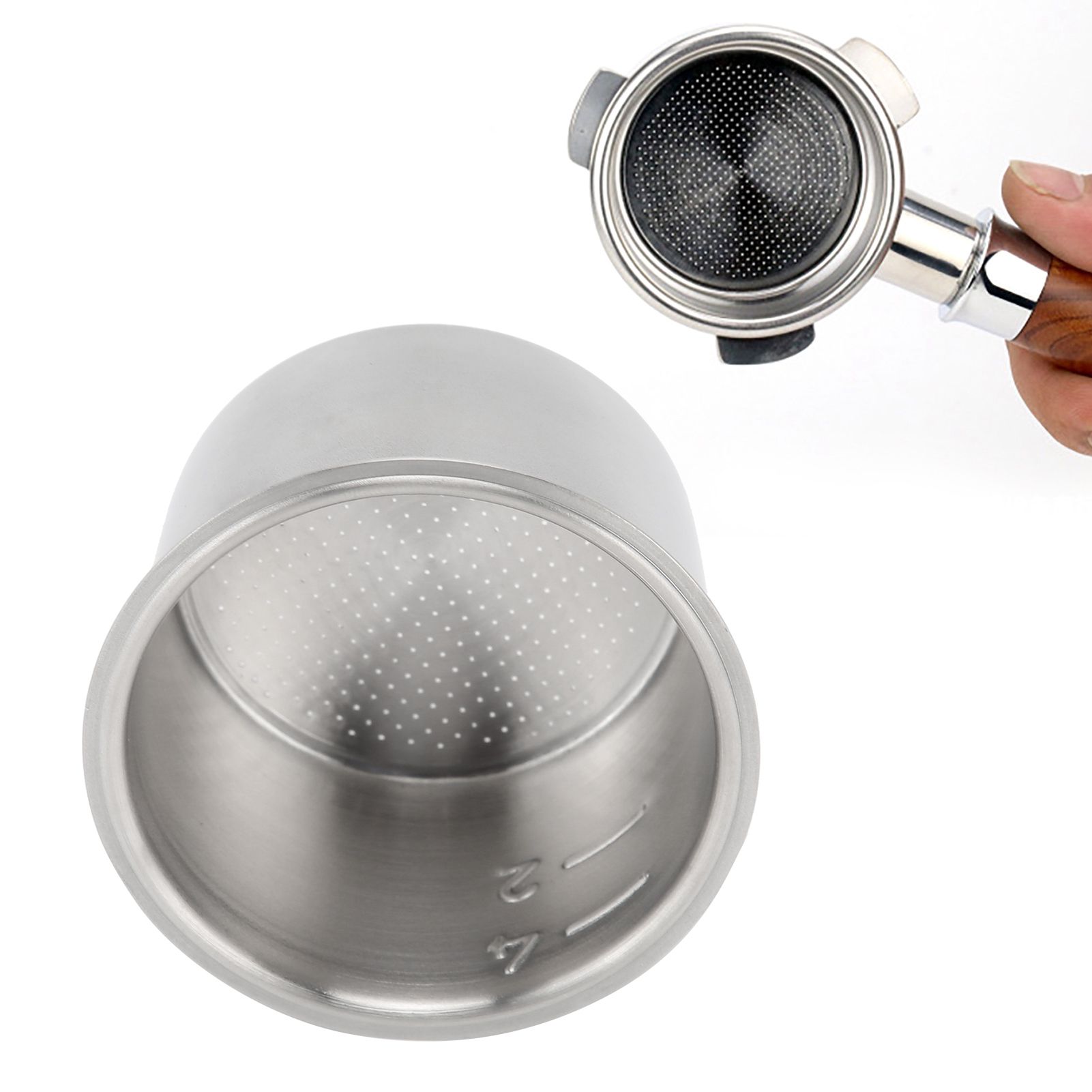 51mm Stainless Steel Coffee Filter Single Wall NonPressurized Porous Filter view 11