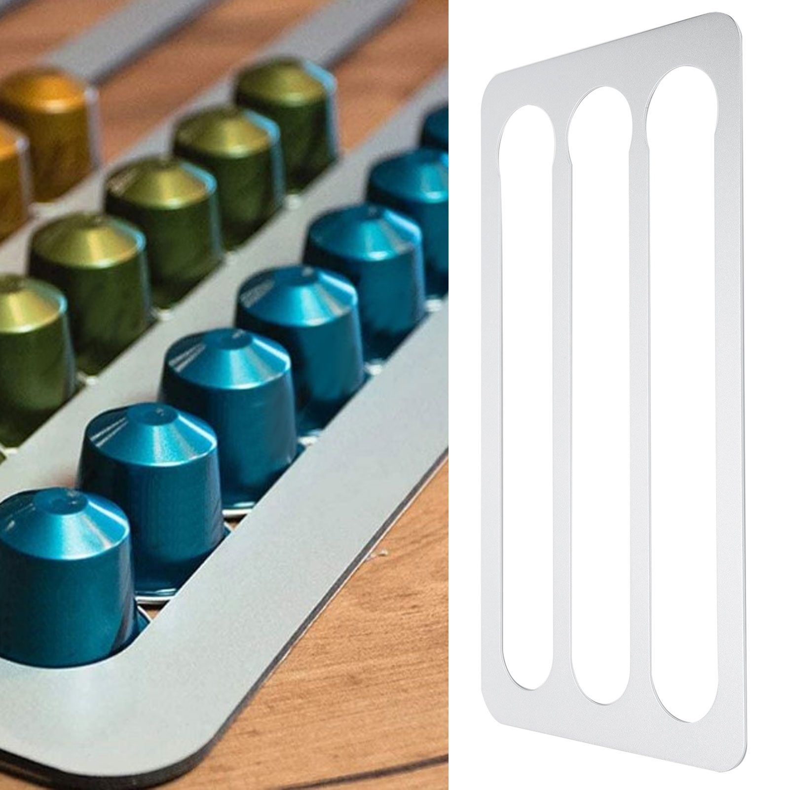 Wall Mounted Coffee Capsule Holder Coffee Pod Rack Storage Shelves Fit for view 10