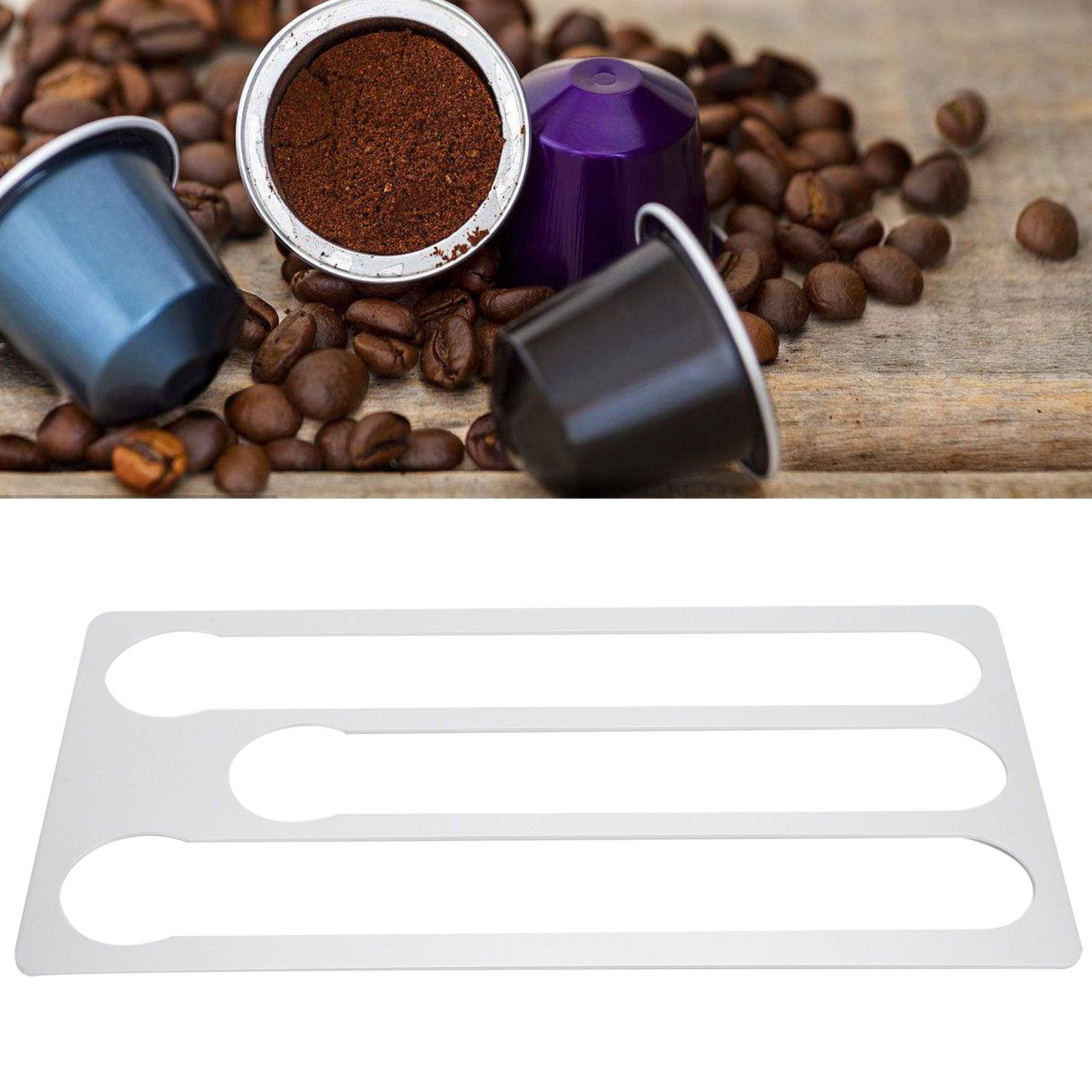 Coffee Capsule Holder Aluminum Wall Mounted Capsules Storage Rack Stand view 10