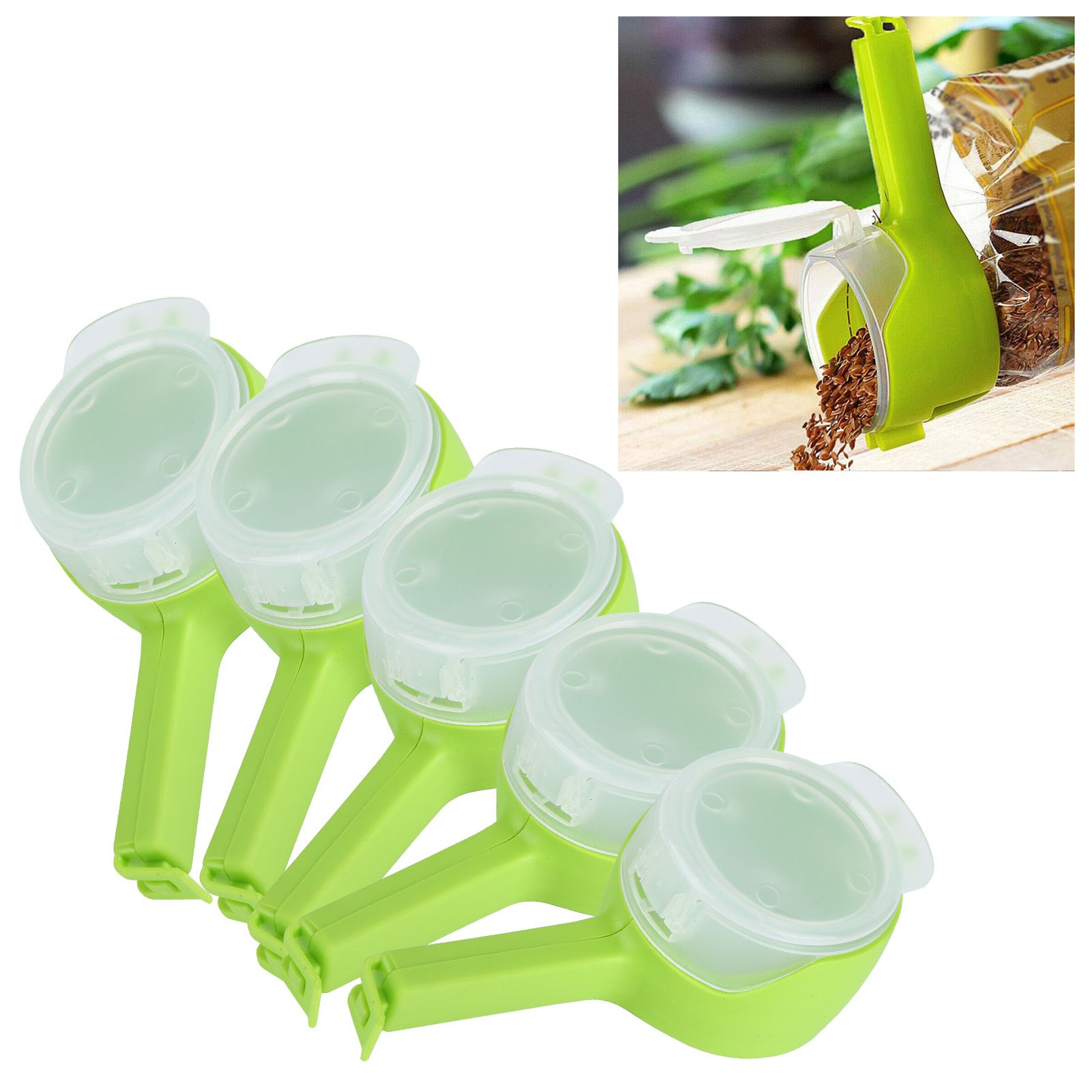 5Pcs Reuseable Plastic Food Sealing Clip with Pour Spouts for Storage Food view 9