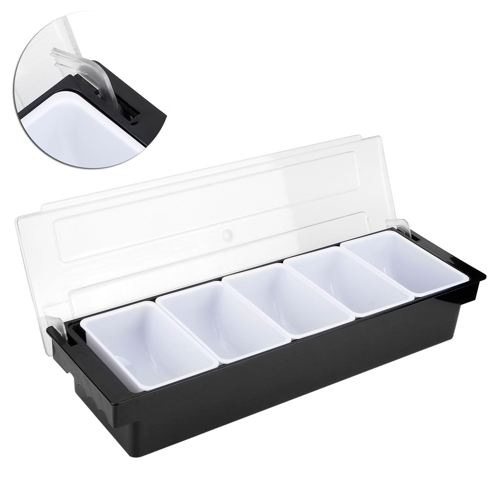 Seasoning Box with Lid Bar Condiment Holder Fruit Case Dispenser Milk Tea Shop — image 1