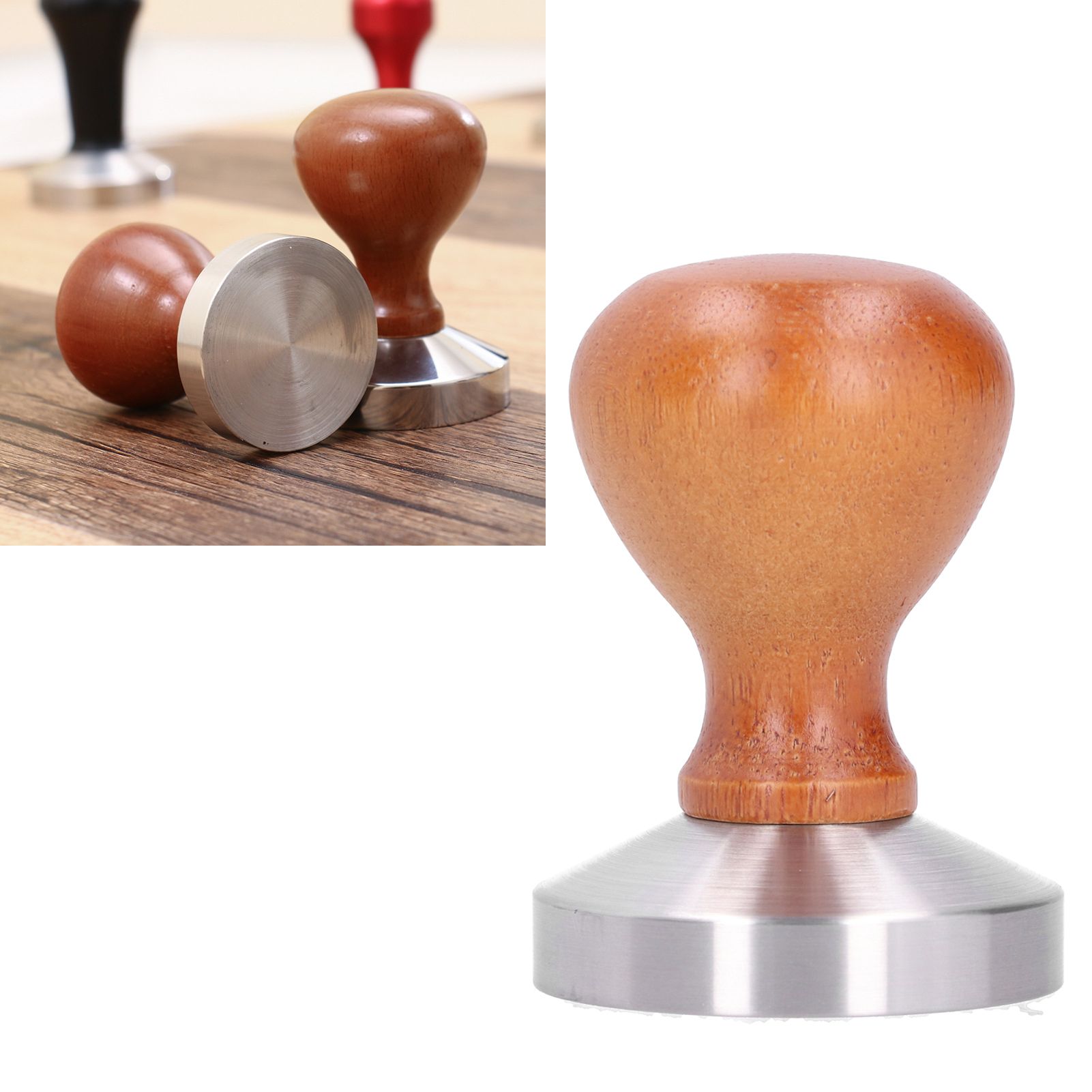 58mm Stainless Steel Coffee Tamper Powder Press Hammer Coffee Machine Handle view 10