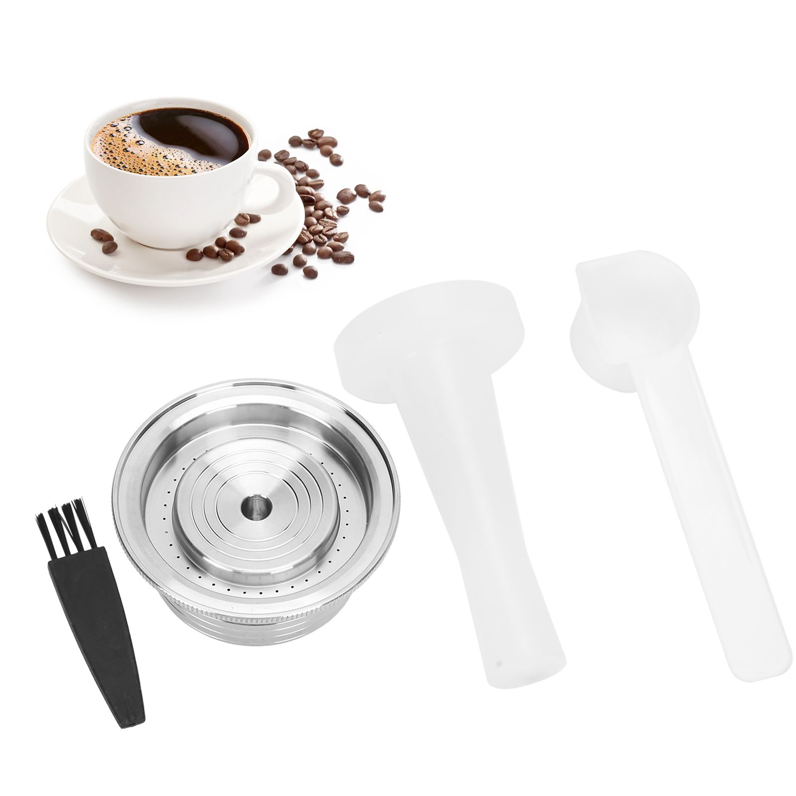 Coffee Capsule Stainless Steel Reusable Refillable Coffee Filter Kit for view 9