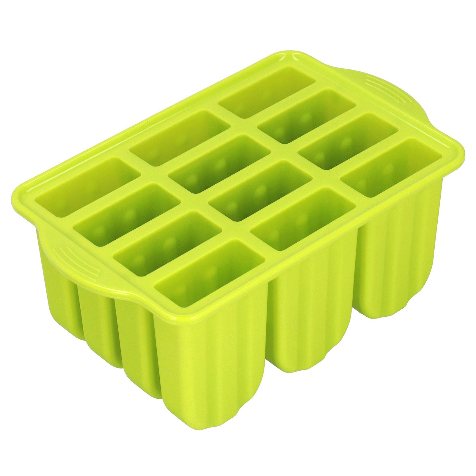 12 Grids Silicone Ice Cream Molds Tray Ice Cream Makers Mould with Lid and 50 view 12