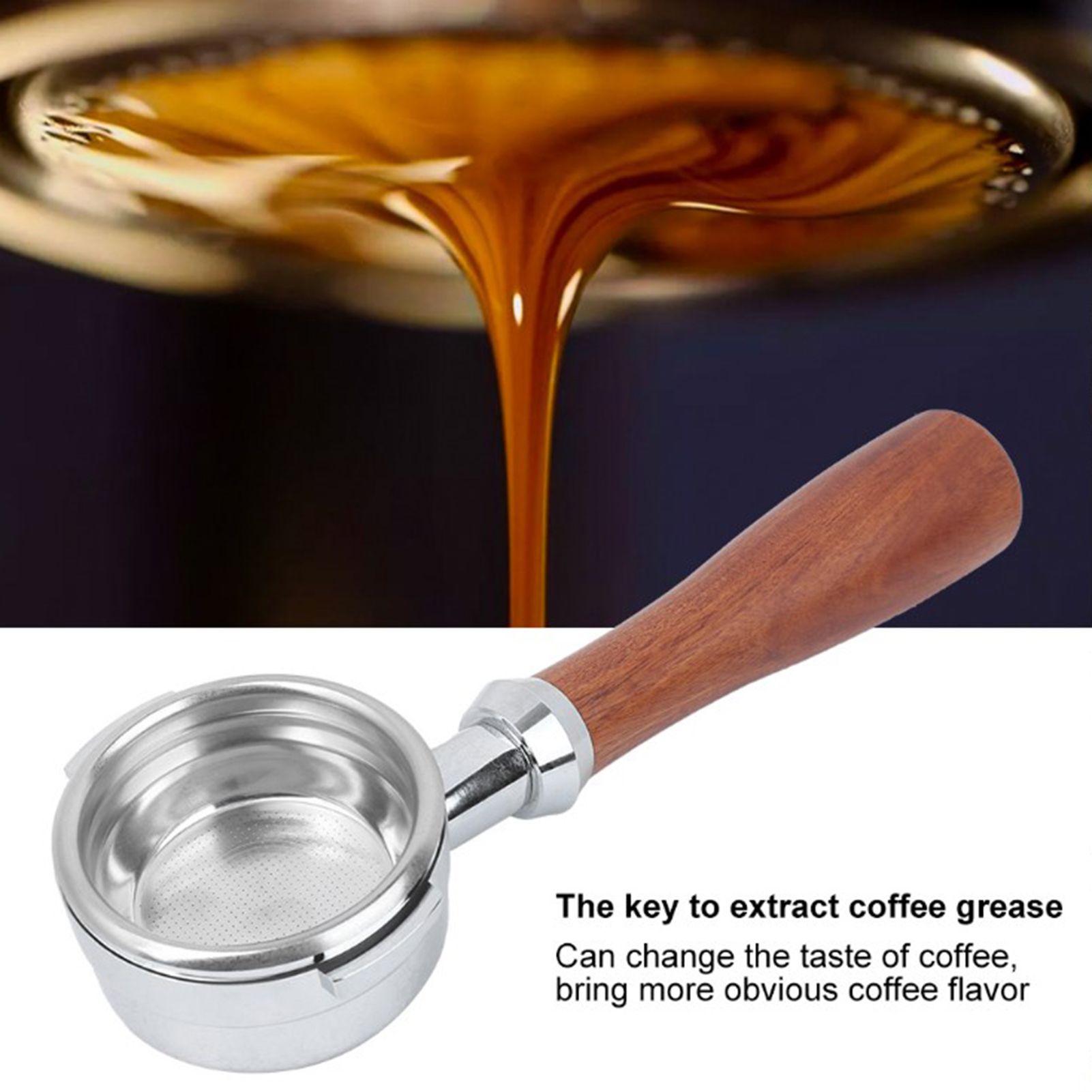 Portafilter 304 Stainless Steel Coffee Bottomless Handle 58mm Fit for WELHOME view 12