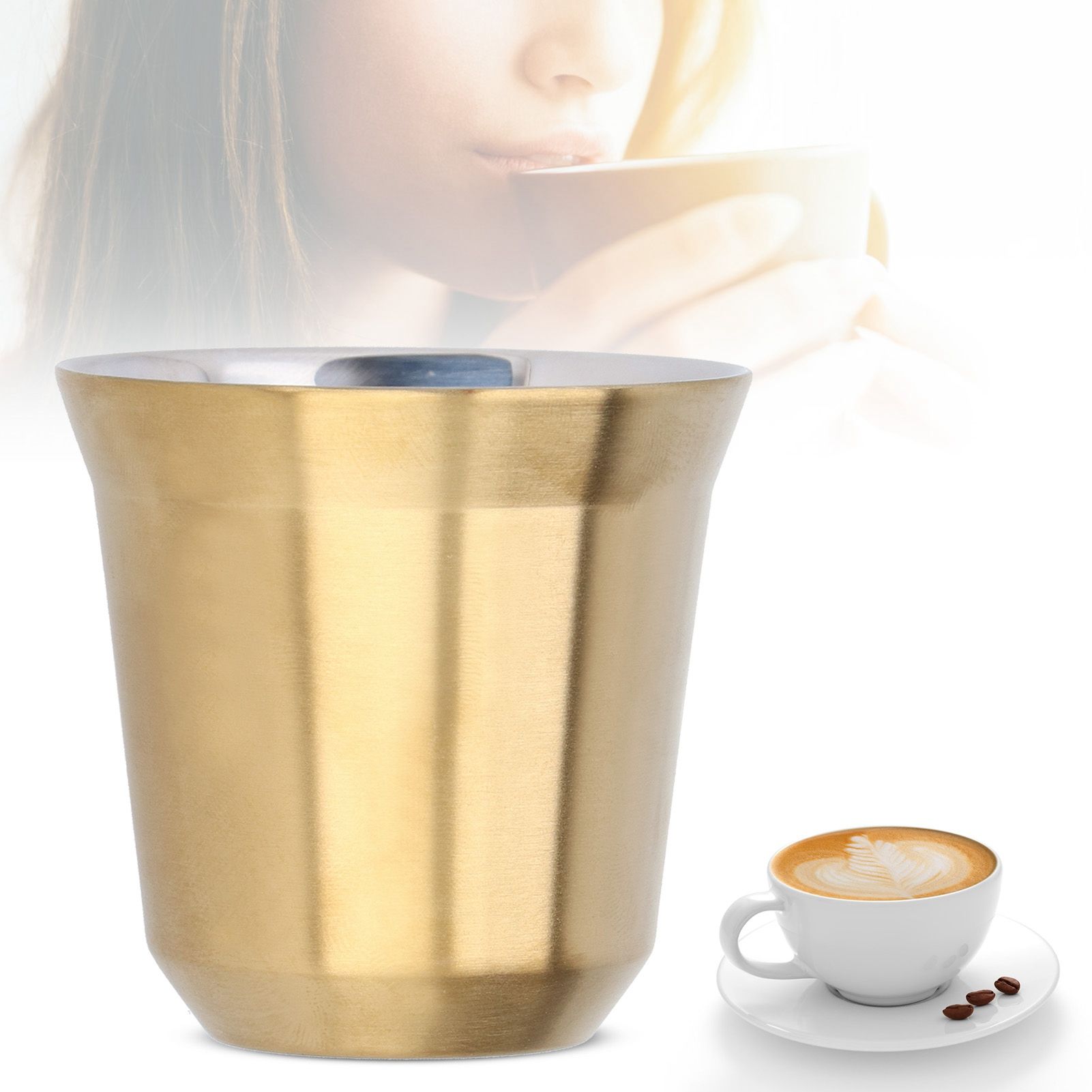 Coffee Mug 304 Stainless Steel Portable Tea Cup for Camping Traveling Kitchen view 9