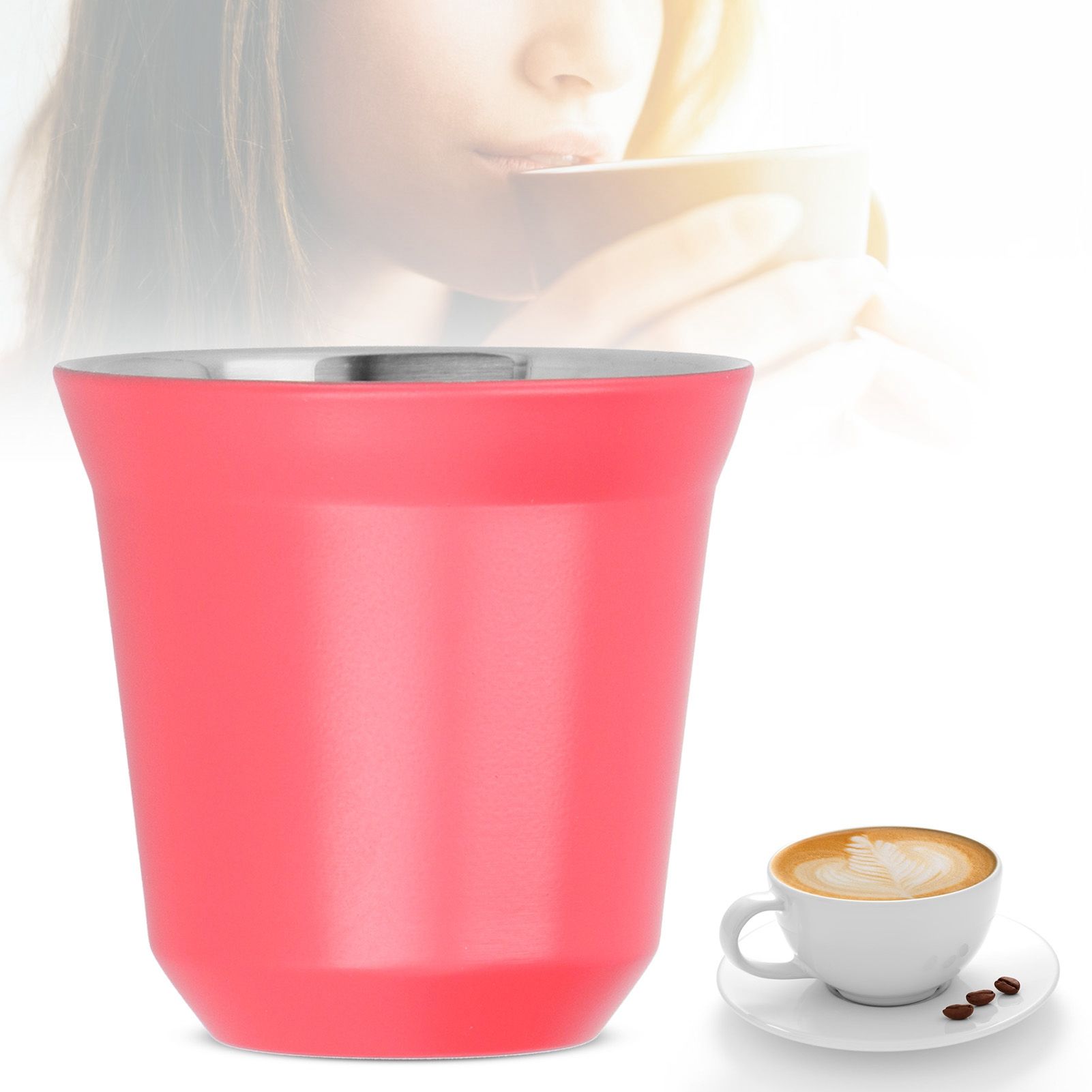 Coffee Mug 304 Stainless Steel Portable Tea Cup for Camping Traveling Kitchen view 9