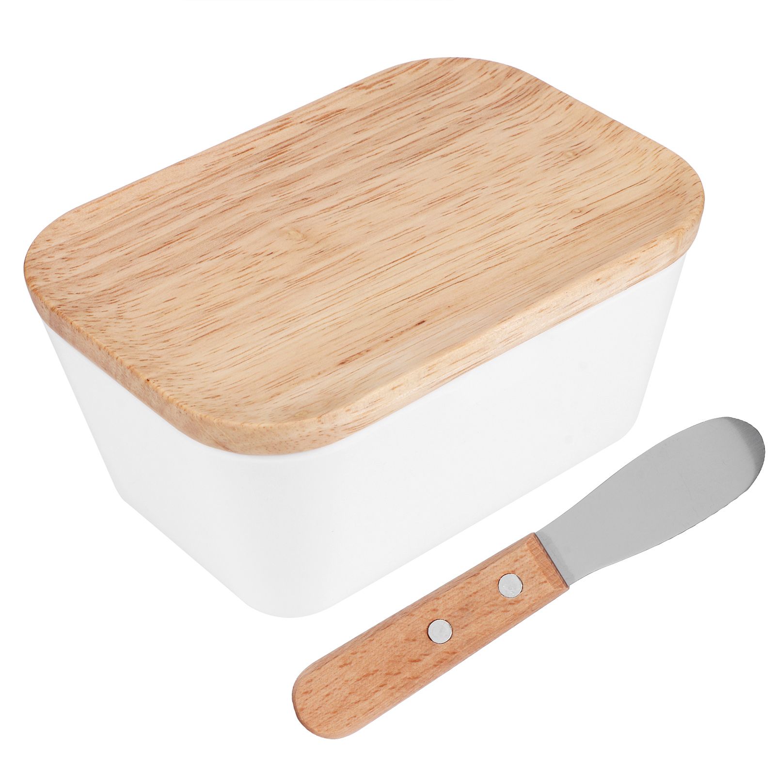 Multifunctional Butter Dish Box Container with Butter Spreader Knife Kitchen view 2