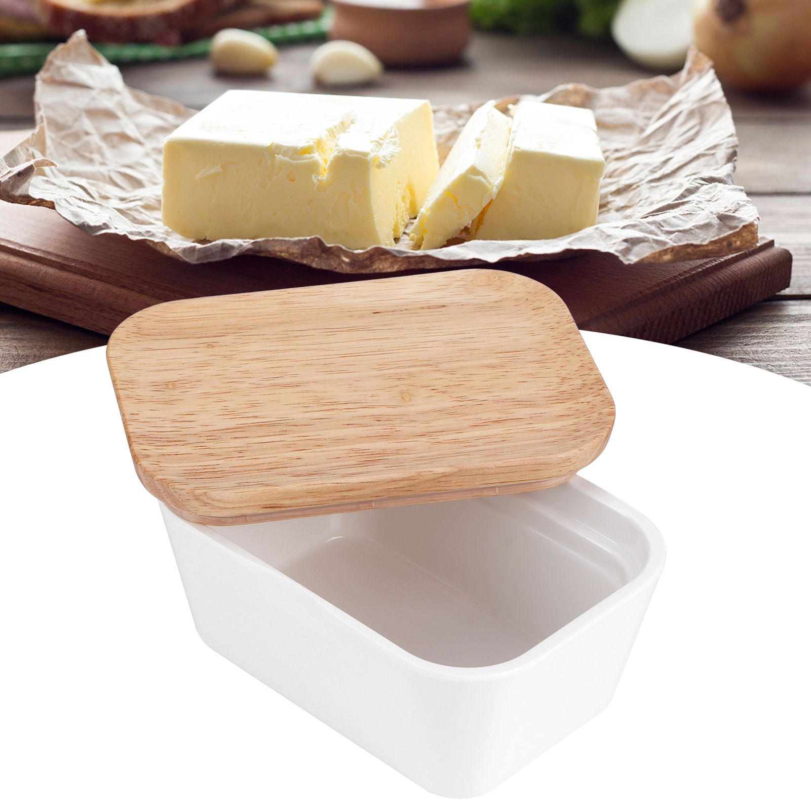 Multifunctional Butter Dish Box Container with Butter Spreader Knife Kitchen view 9