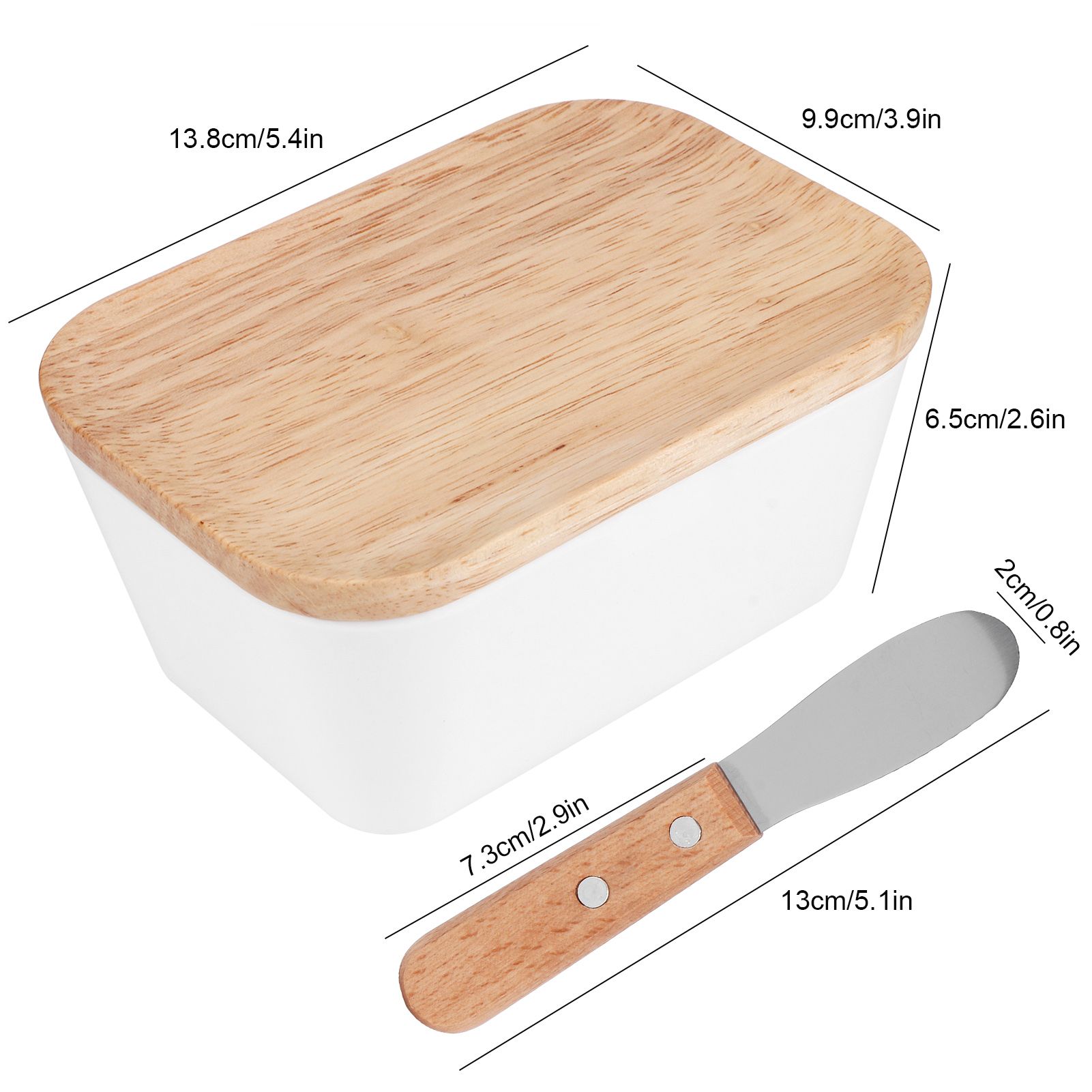 Multifunctional Butter Dish Box Container with Butter Spreader Knife Kitchen view 12