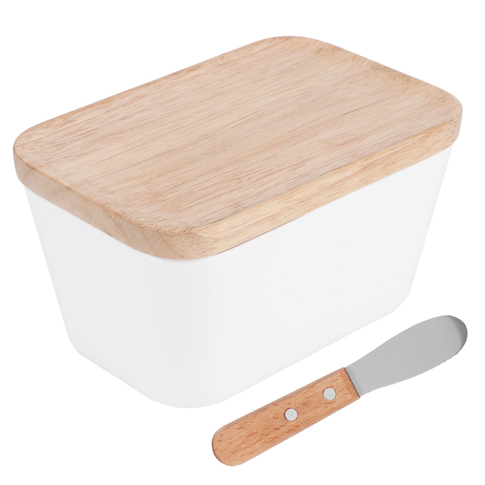 Multifunctional Butter Dish Box Container with Butter Spreader Knife Kitchen view 2