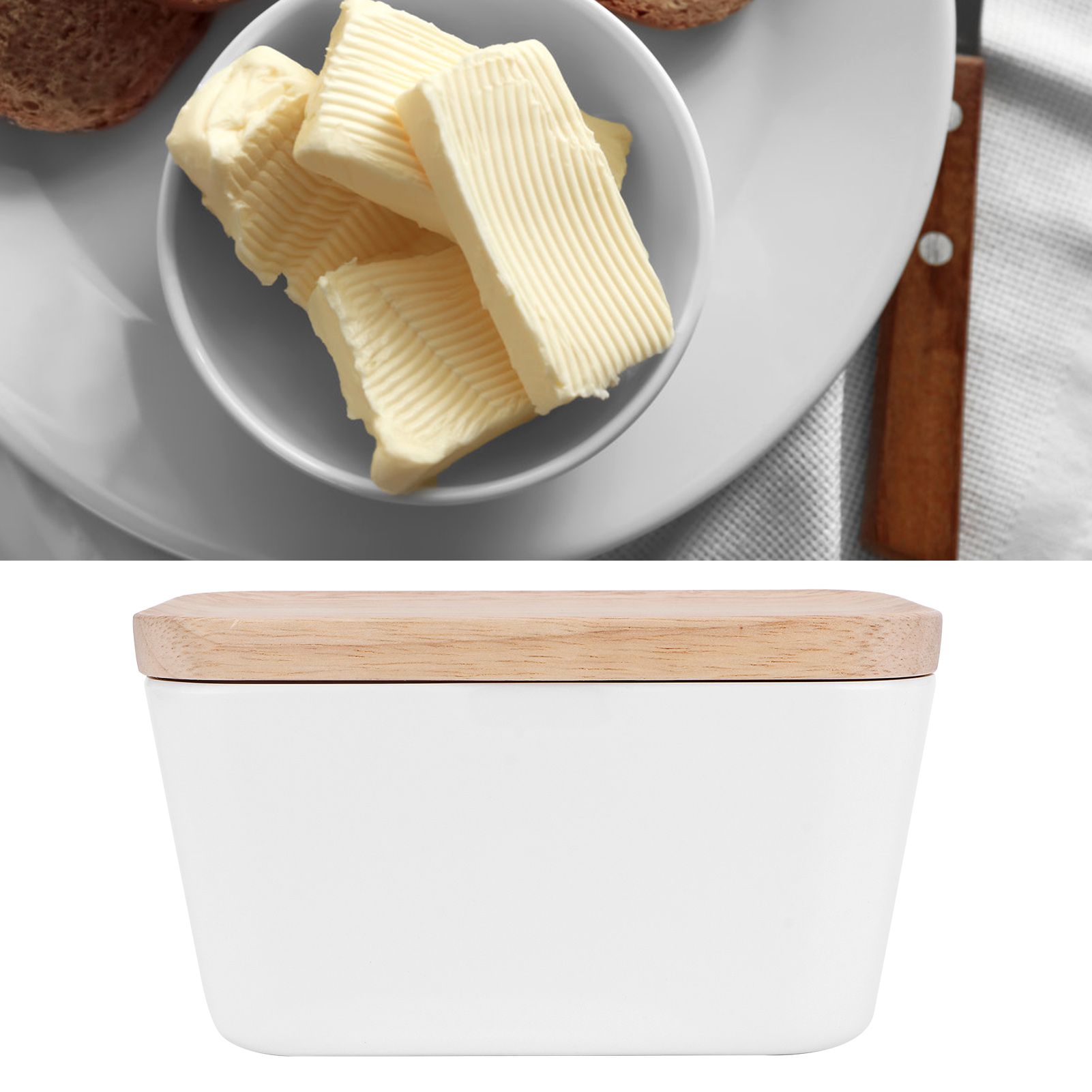 Multifunctional Butter Dish Box Container with Butter Spreader Knife Kitchen view 9