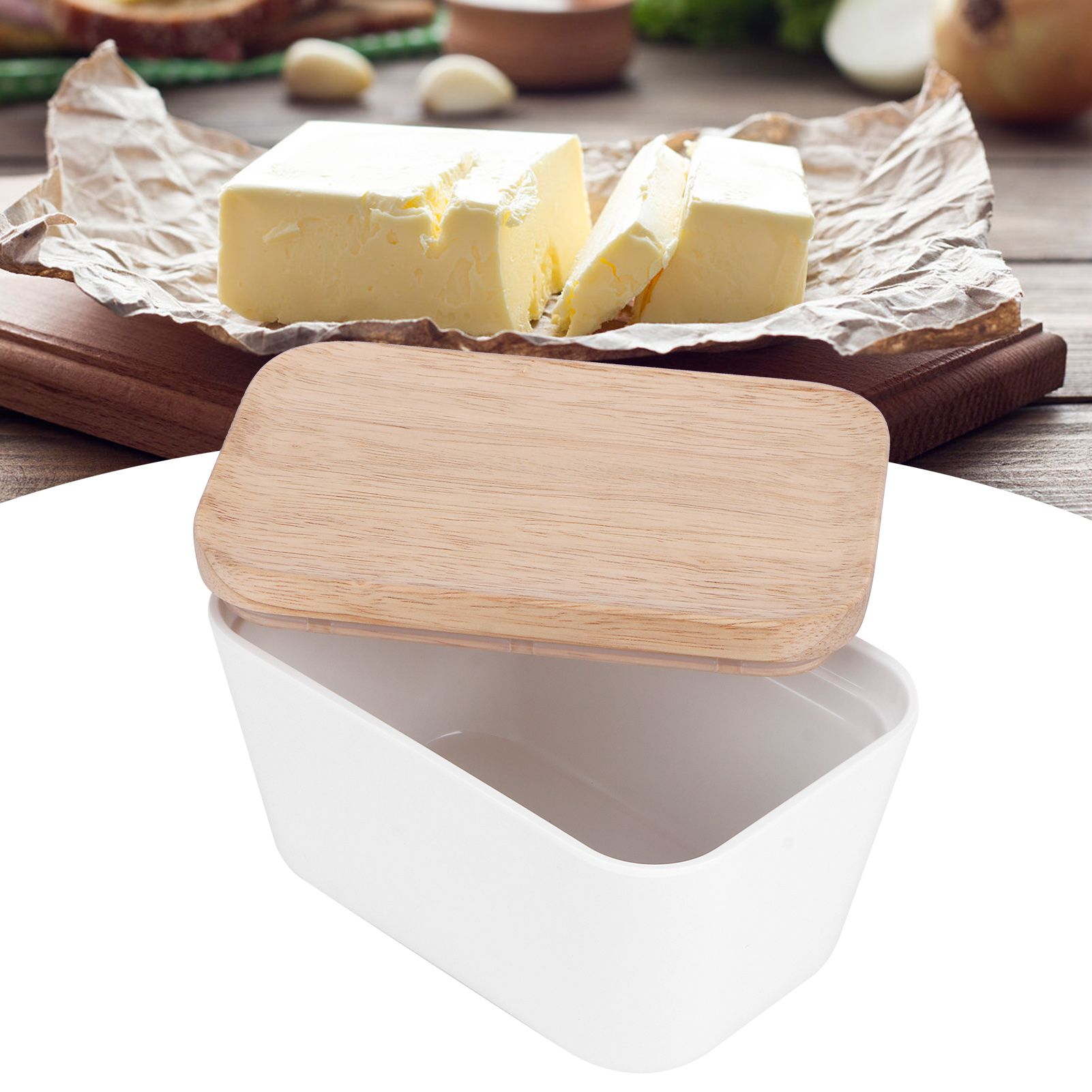 Multifunctional Butter Dish Box Container with Butter Spreader Knife Kitchen view 10