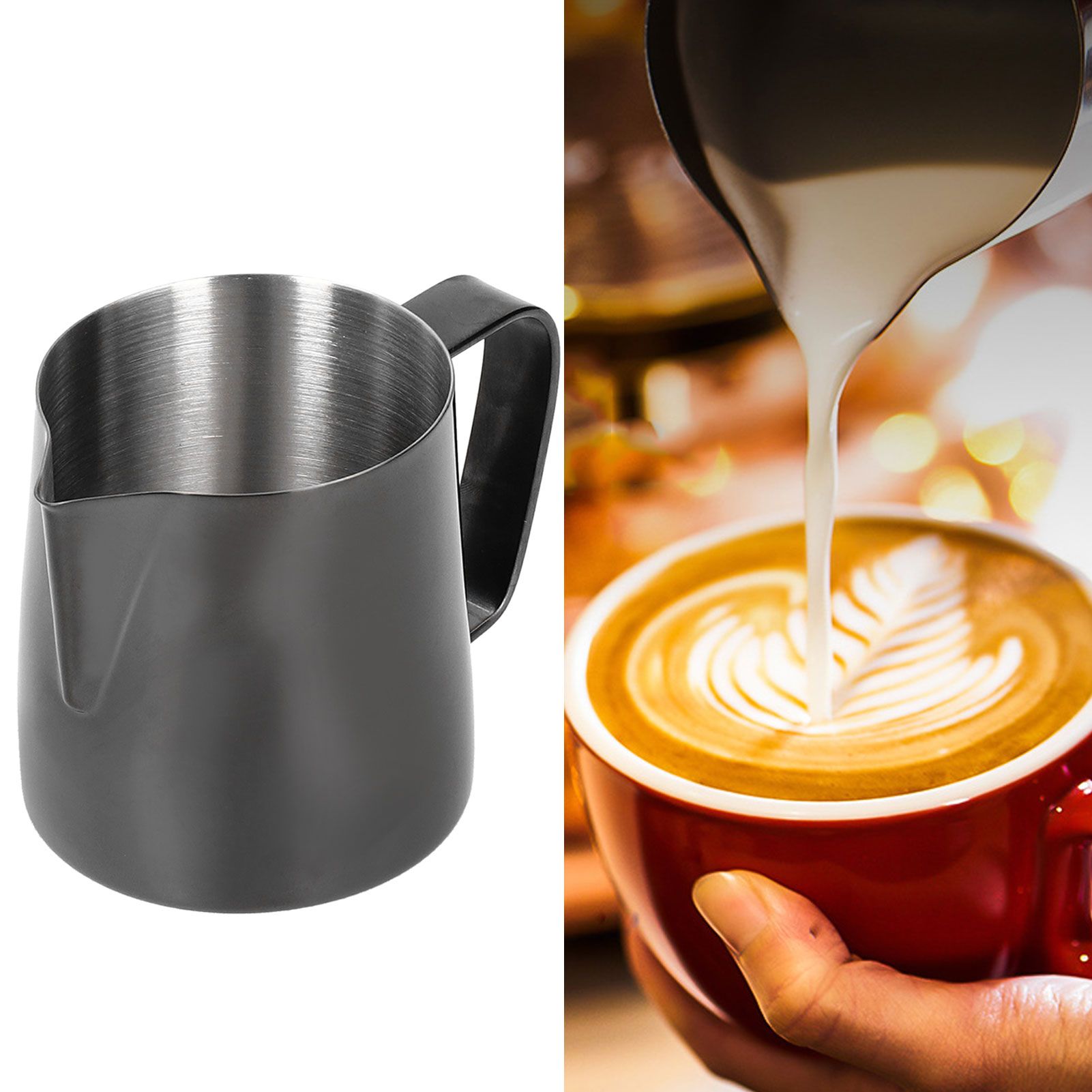 Multifunctional Coffee Cup Milk Frothing Pitcher Stainless Steel Latte Mug view 9