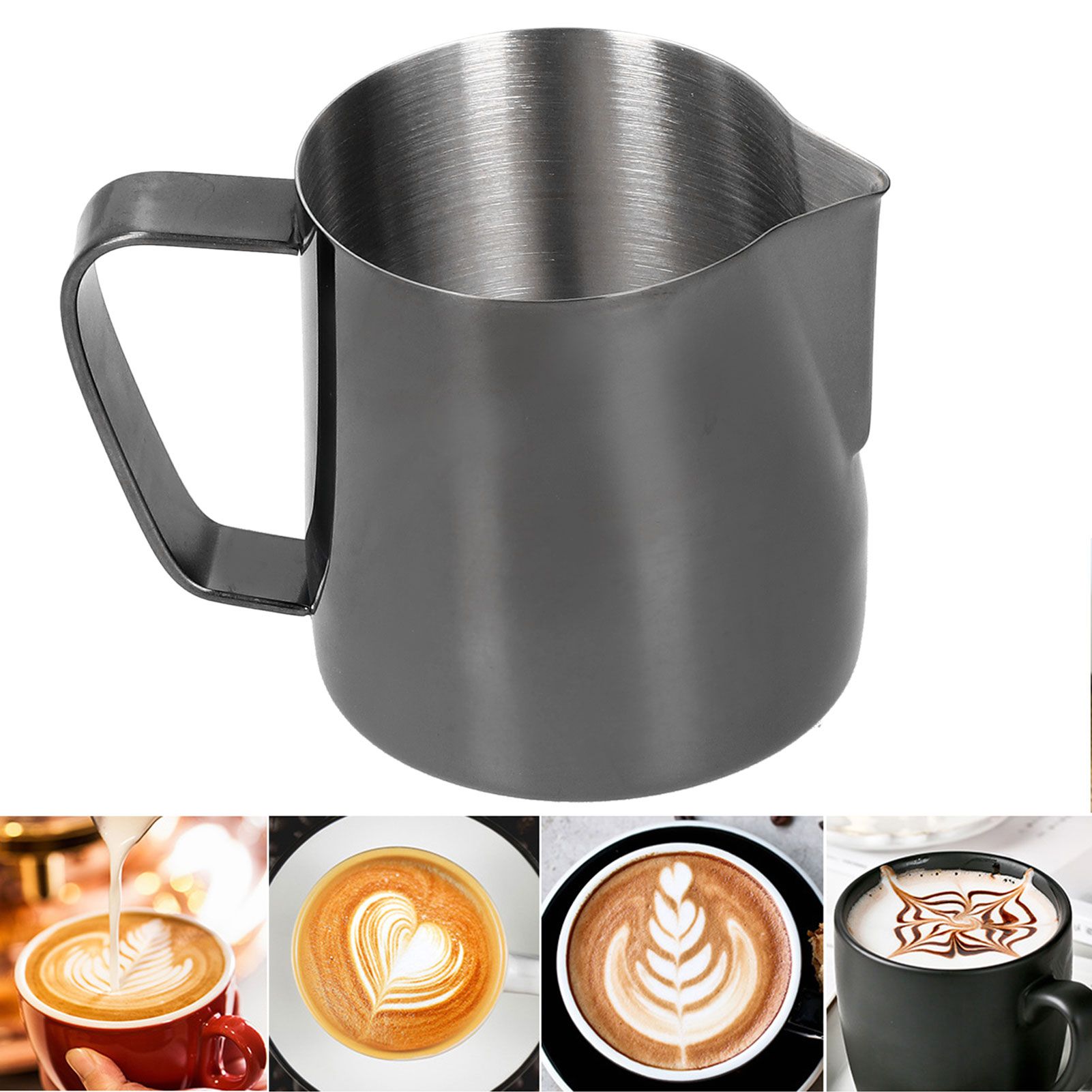 Multifunctional Coffee Cup Milk Frothing Pitcher Stainless Steel Latte Mug view 10