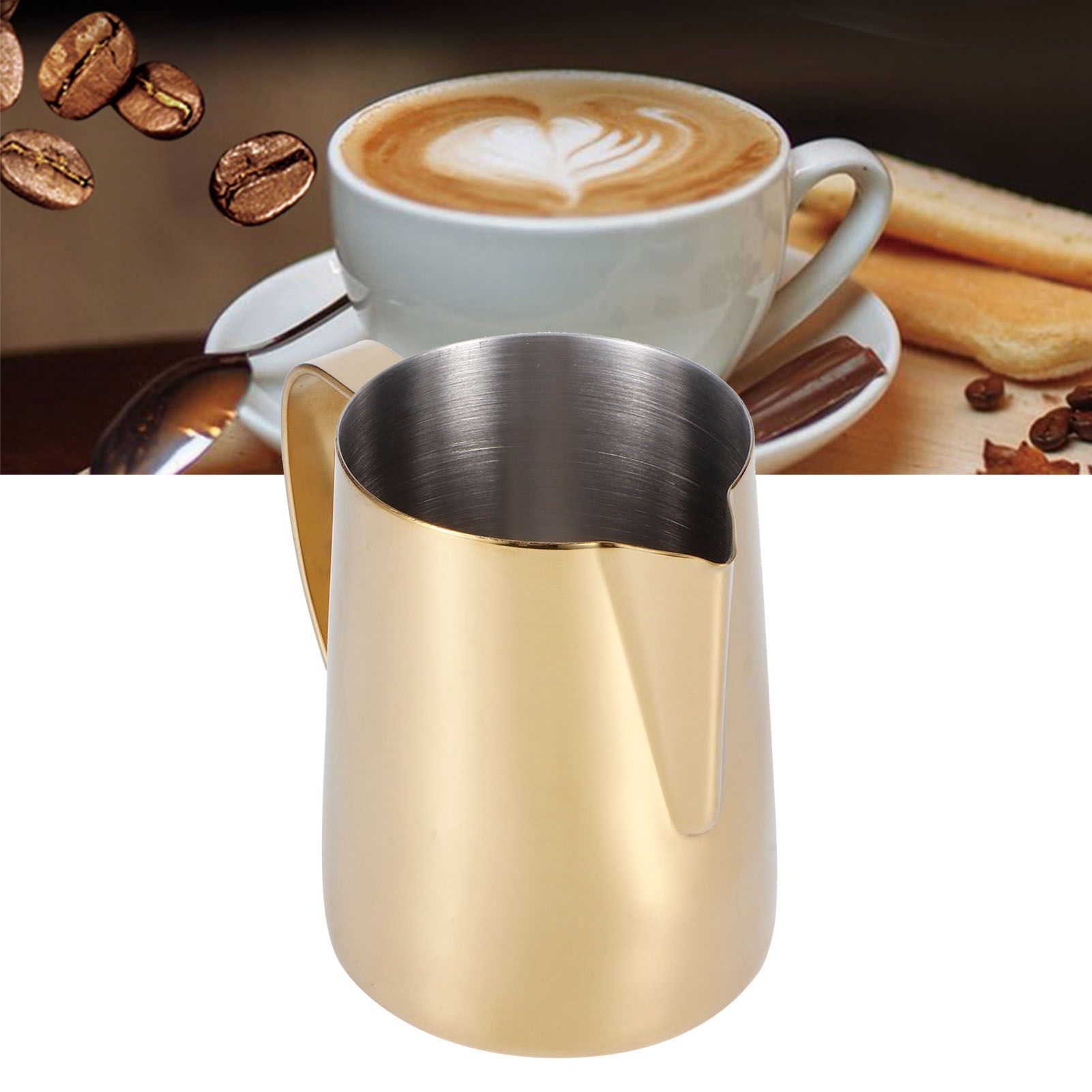 Coffee Jug 304 Stainless Steel Milk Frothing Cup Multifunction Latte Art view 9