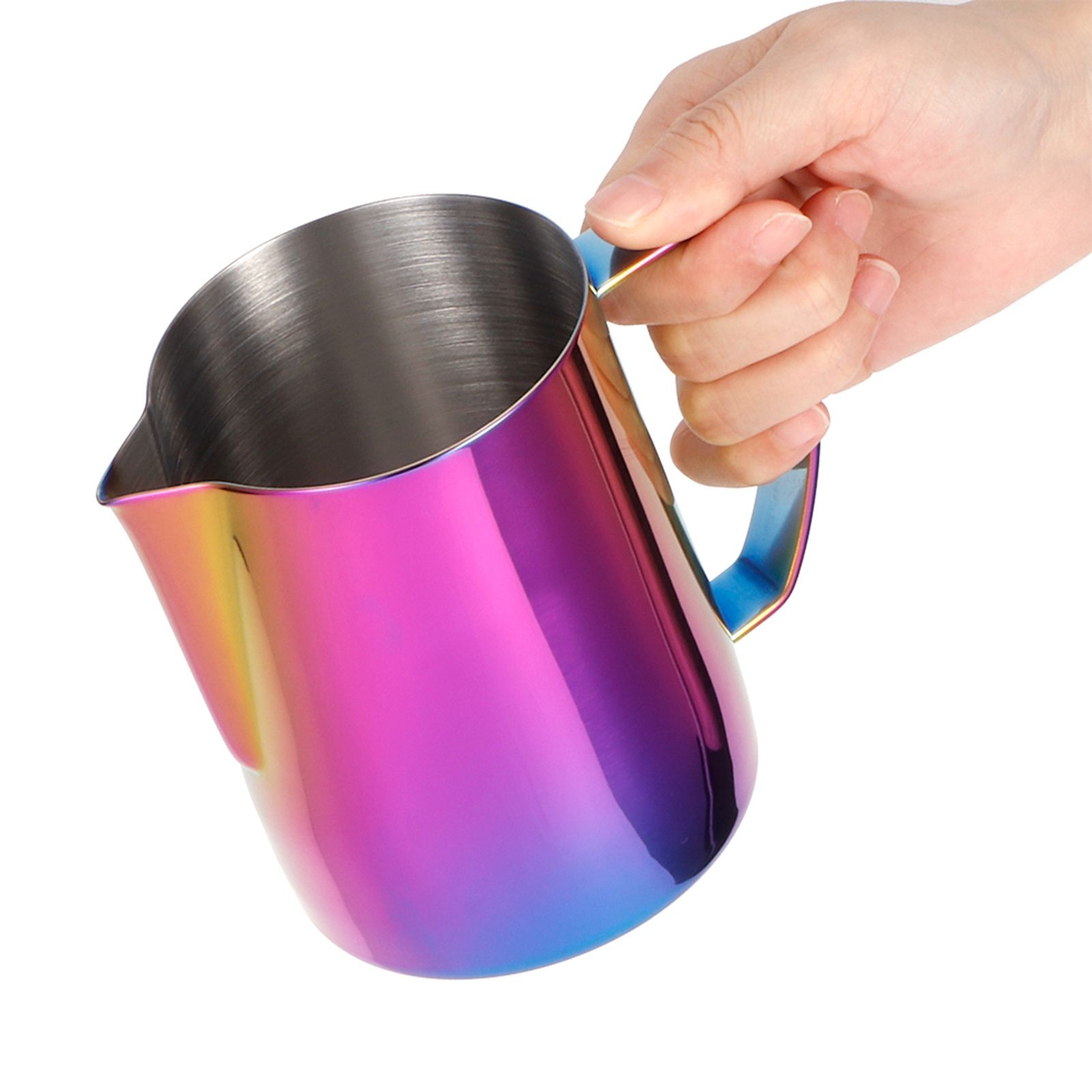 Coffee Cup 304 Stainless Steel Milk Frothing Pitcher Mug with Handle for Latte view 8