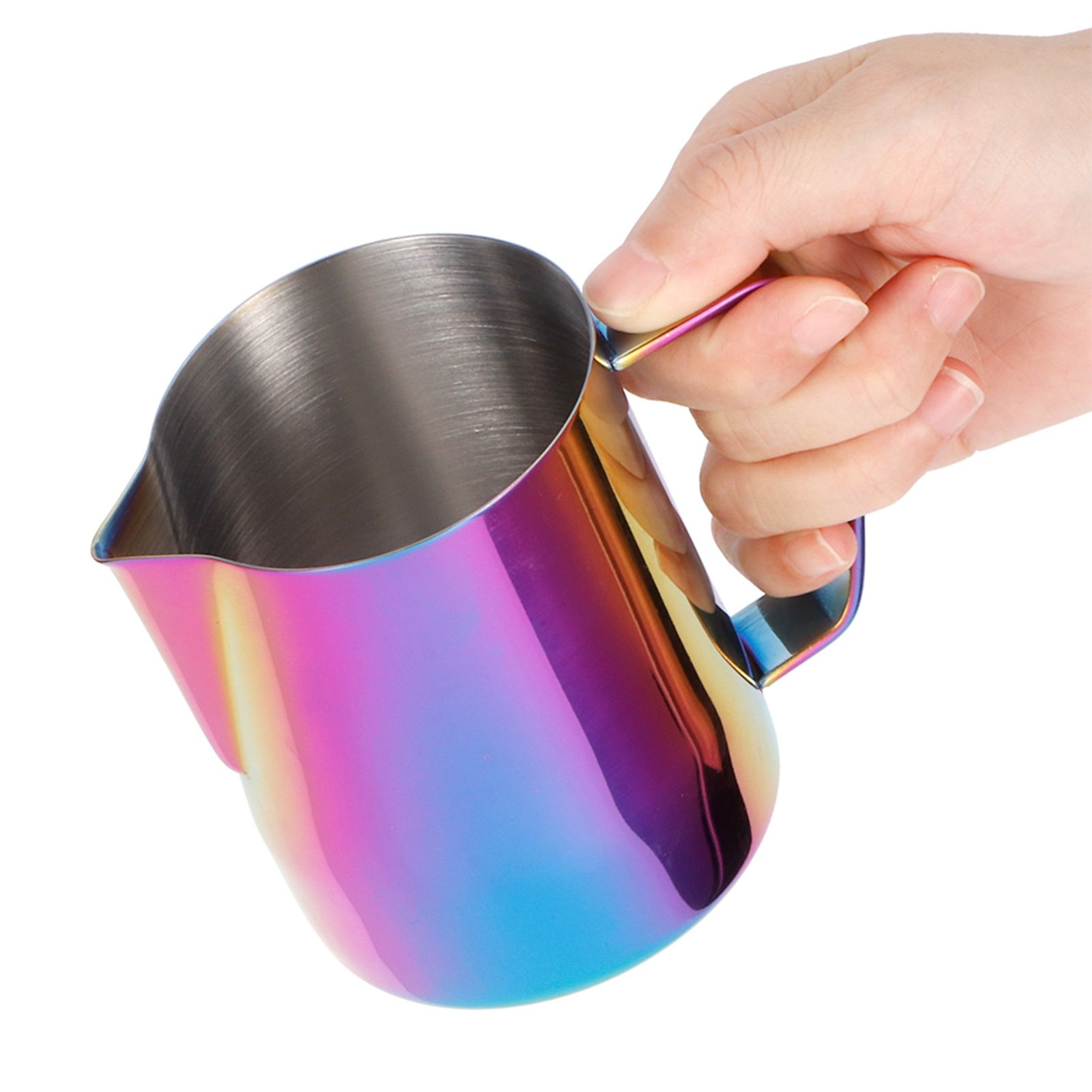 Coffee Cup 304 Stainless Steel Milk Frothing Pitcher Mug with Handle for Latte view 8