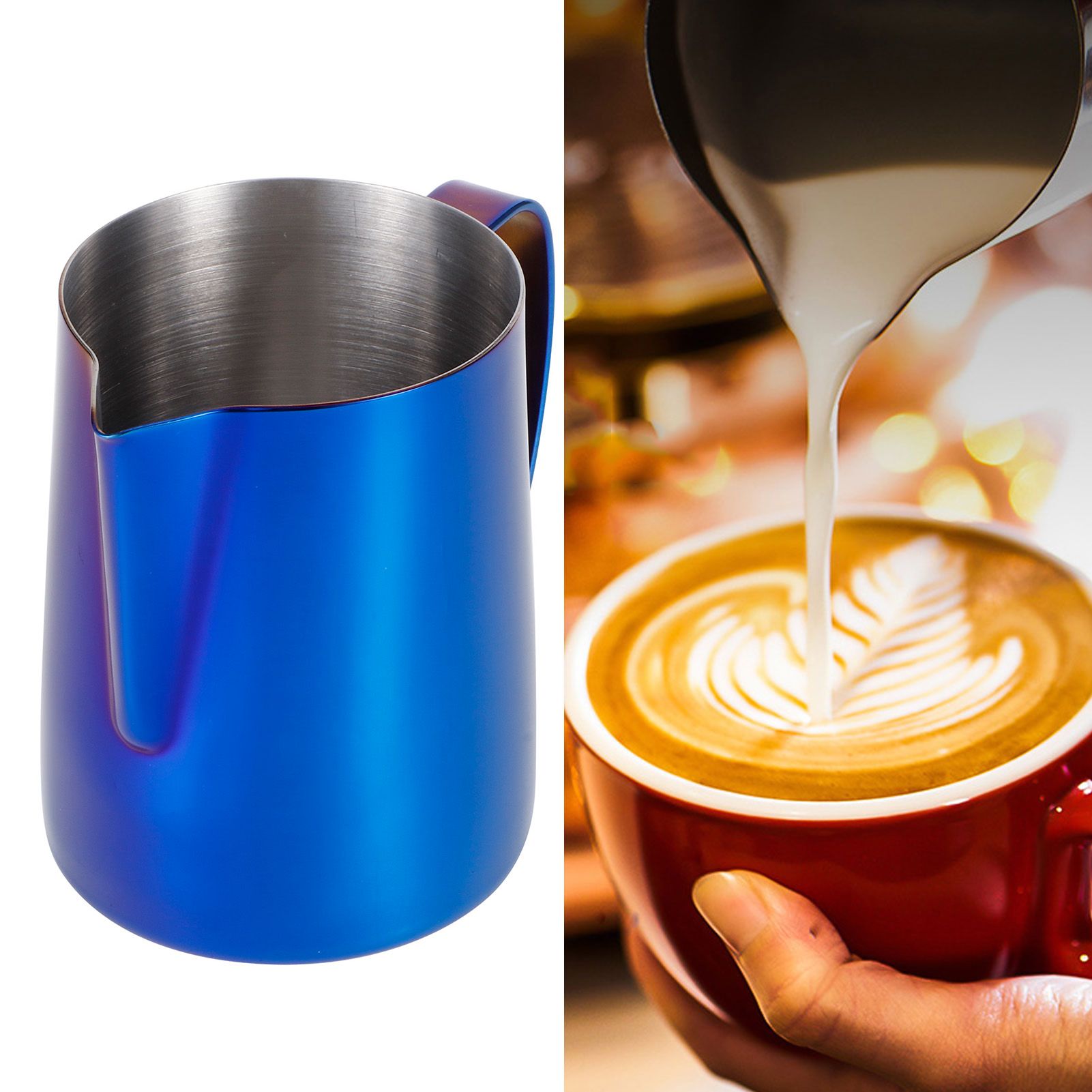Japanese Style Stainless Steel Colorful Coffee Jug Milk Frothing Cup Latte Art view 10