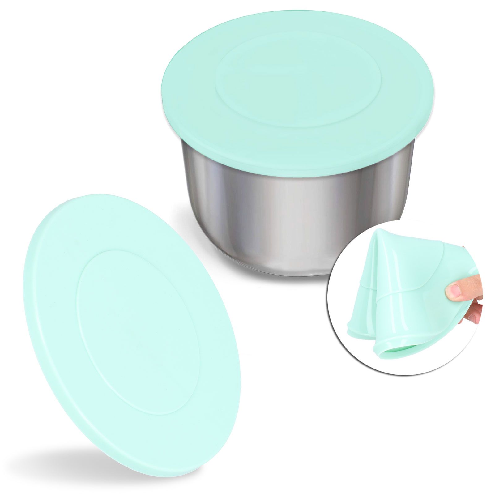 Silicone Pot Lid Reusable Pressure Cooker Sealing Cover Kitchen Accessories Green view 9