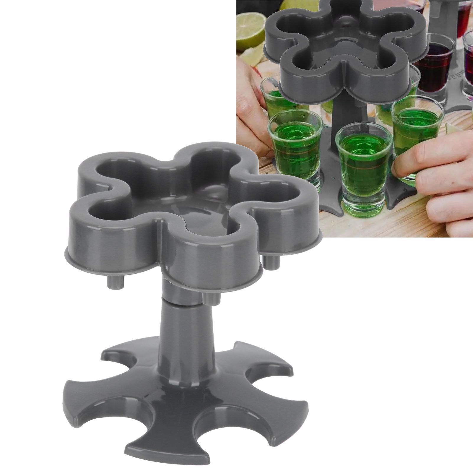 5 Shot Glass Dispenser Holder Liquor Beer Wine Cocktail Dispensers for Bar view 9