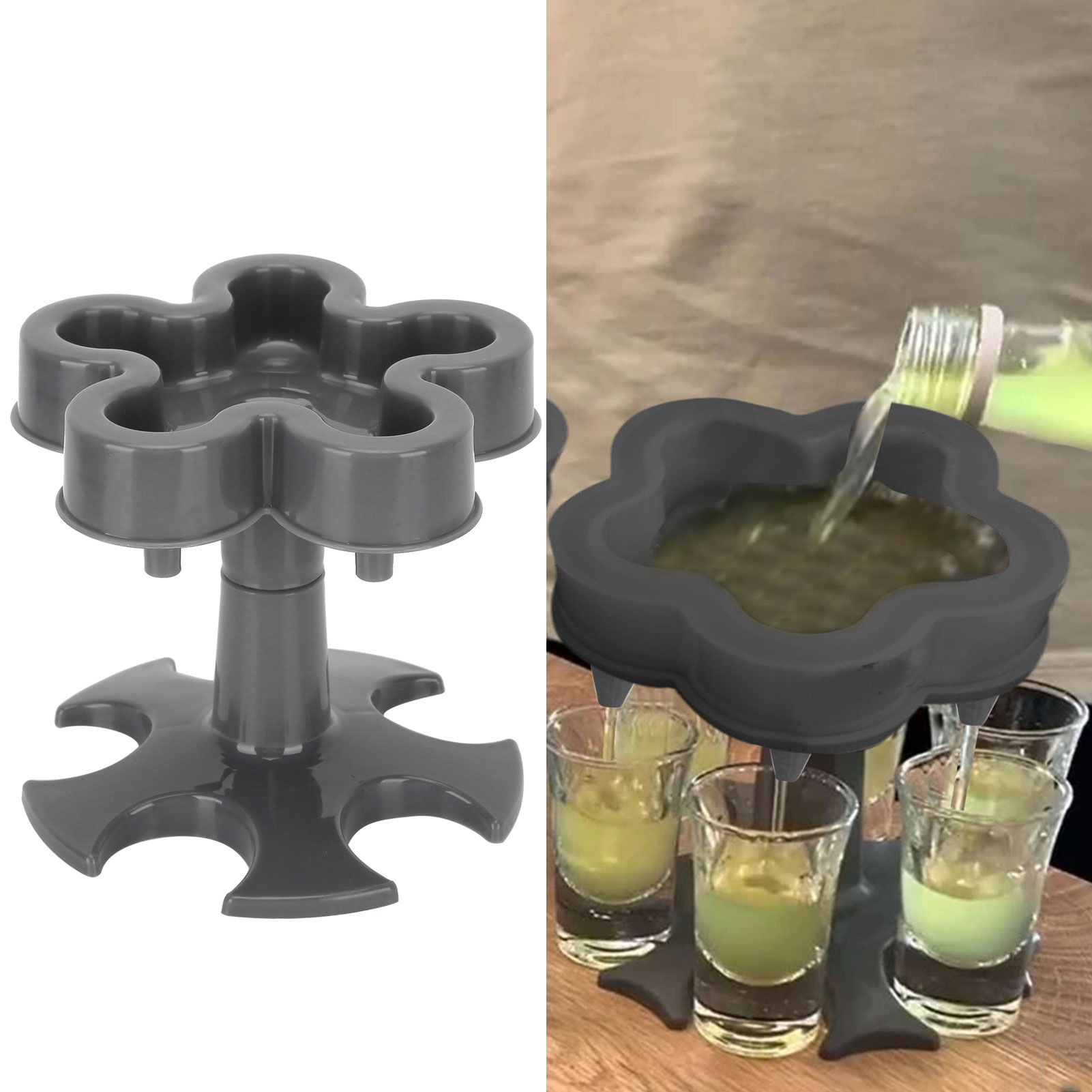 5 Shot Glass Dispenser Holder Liquor Beer Wine Cocktail Dispensers for Bar view 10